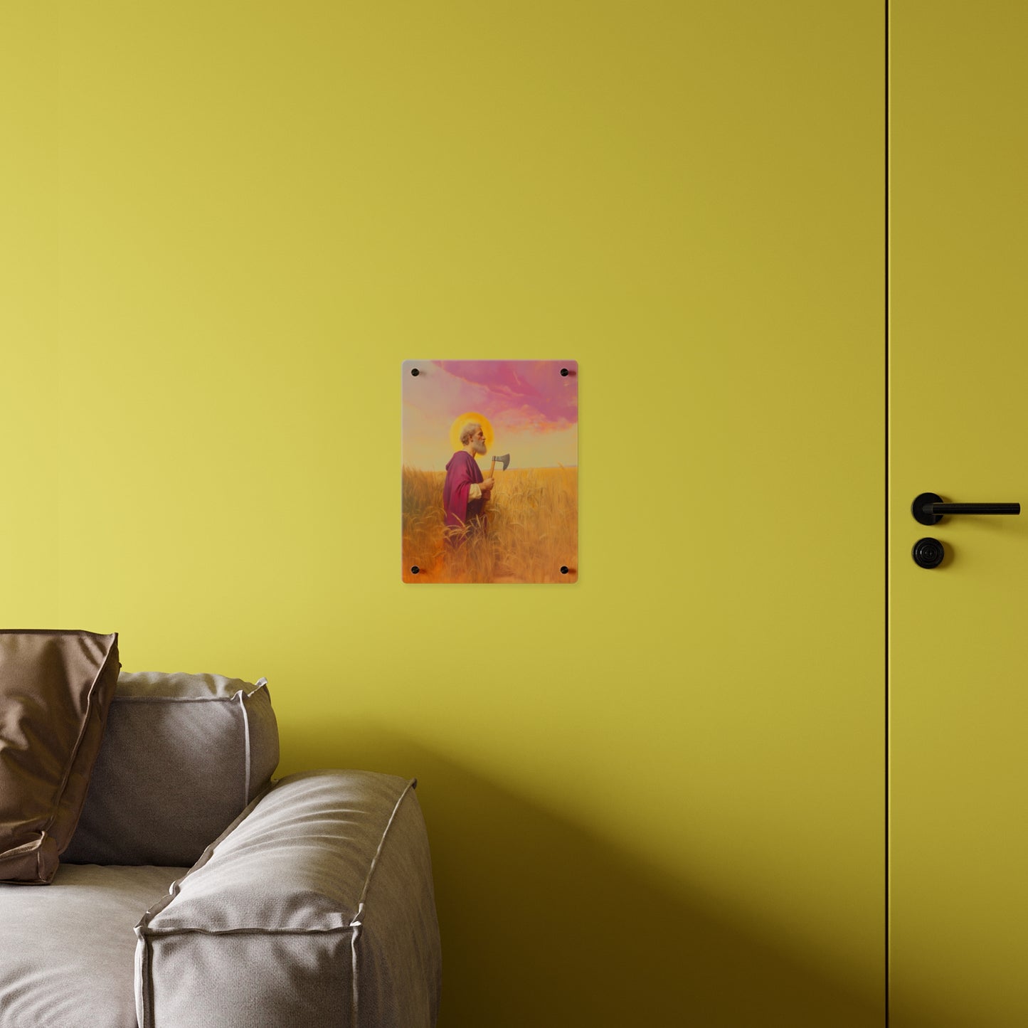 Saint Matthias Wall Art Panel - Ready to Hang Acrylic Print - Catholic Saint Art - Patron Saint Print - No Frame needed