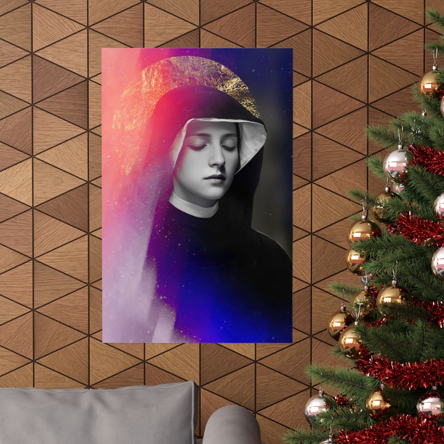 Saint Faustina Kowalska Poster Print - Sanctified Souls Print - Multiple Sizes - Premium Posters - Catholic Art for your home