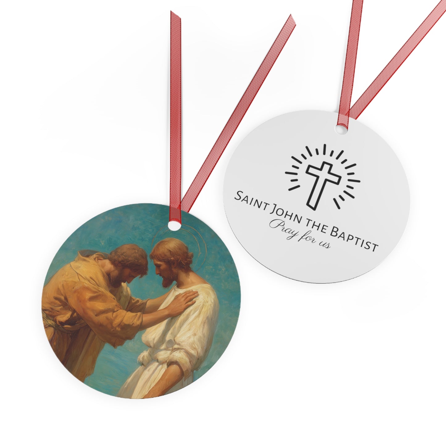 Saint John the Baptist, Servant of the Dawn - Ornament - Religious Holiday Christmas Ornament and Keepsake - Double sided