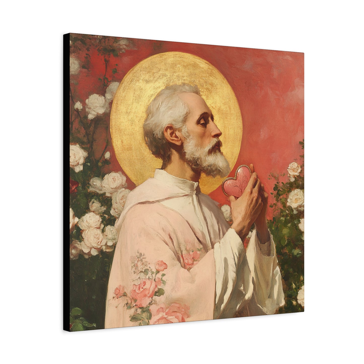 Saint Valentine - Multiple Sizes - Catholic Home art - Museum Wrapped Canvas - Sanctified Souls Print - Catholic Saint Art