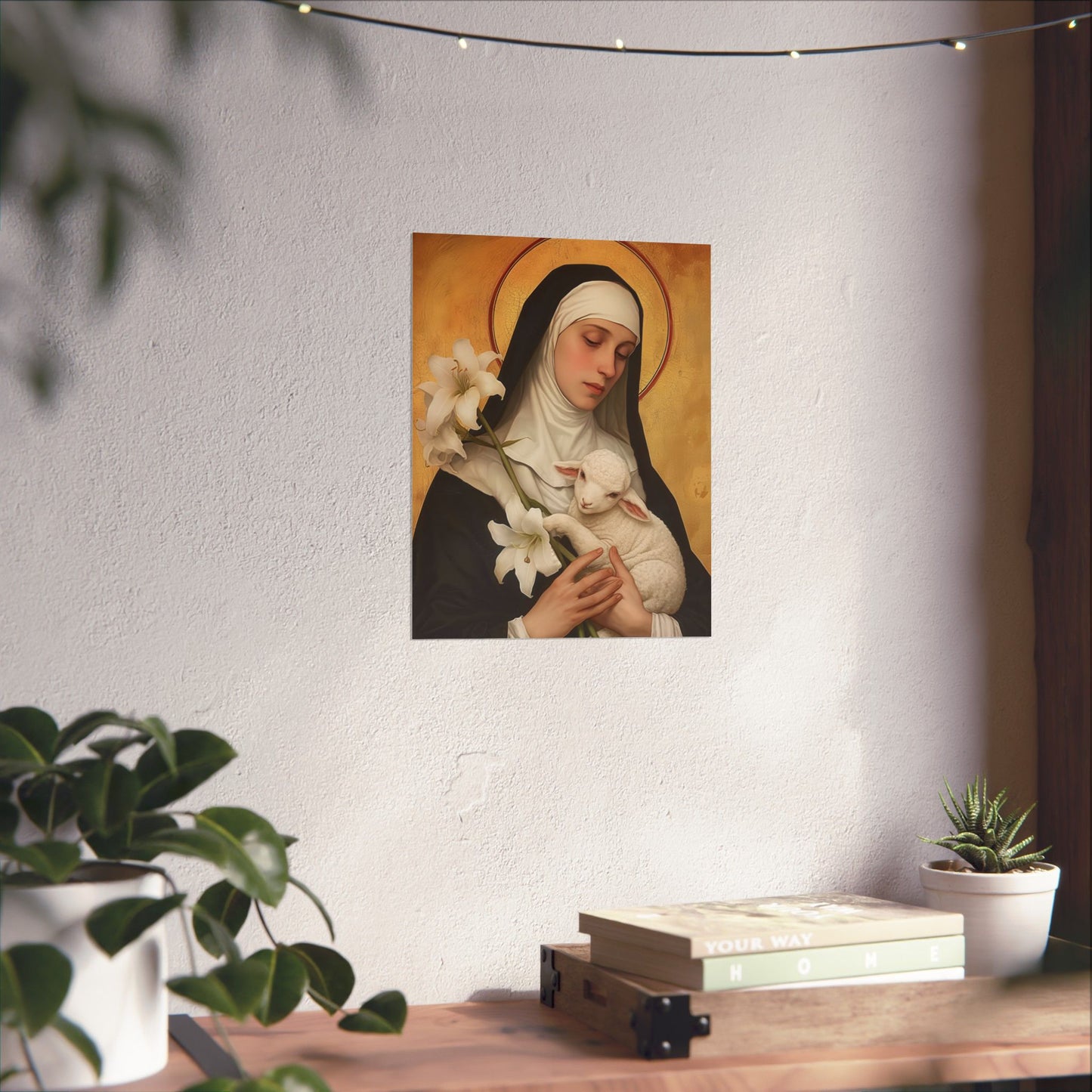 Saint Agnes of Montepulciano Poster Print - Sanctified Souls Print - Multiple Sizes - Premium Posters - Catholic Art for your home