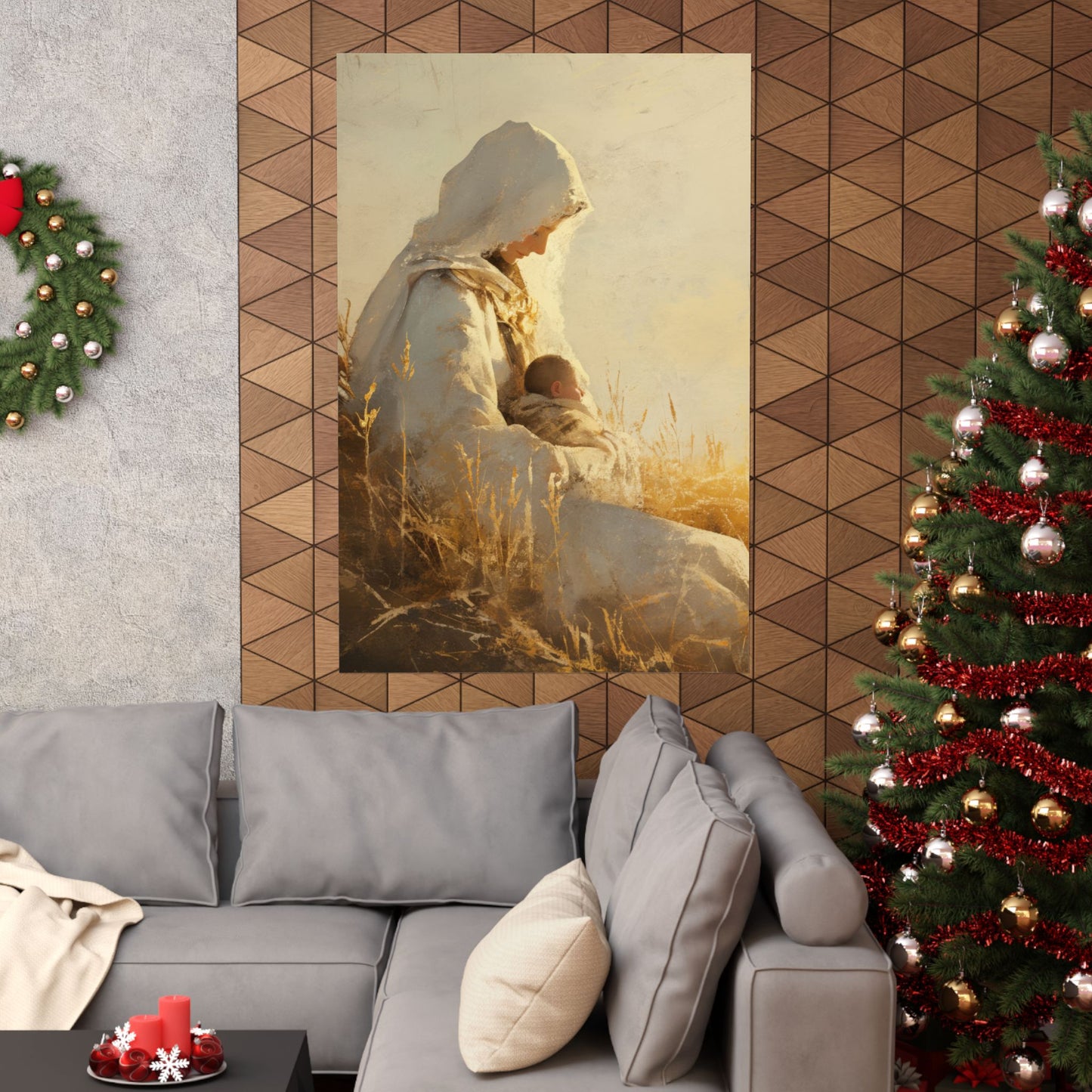 Our Lady of the Harvest / Prairie - Mother Mary - Sanctified Souls Print - Multiple Sizes - Premium Matte Vertical Posters