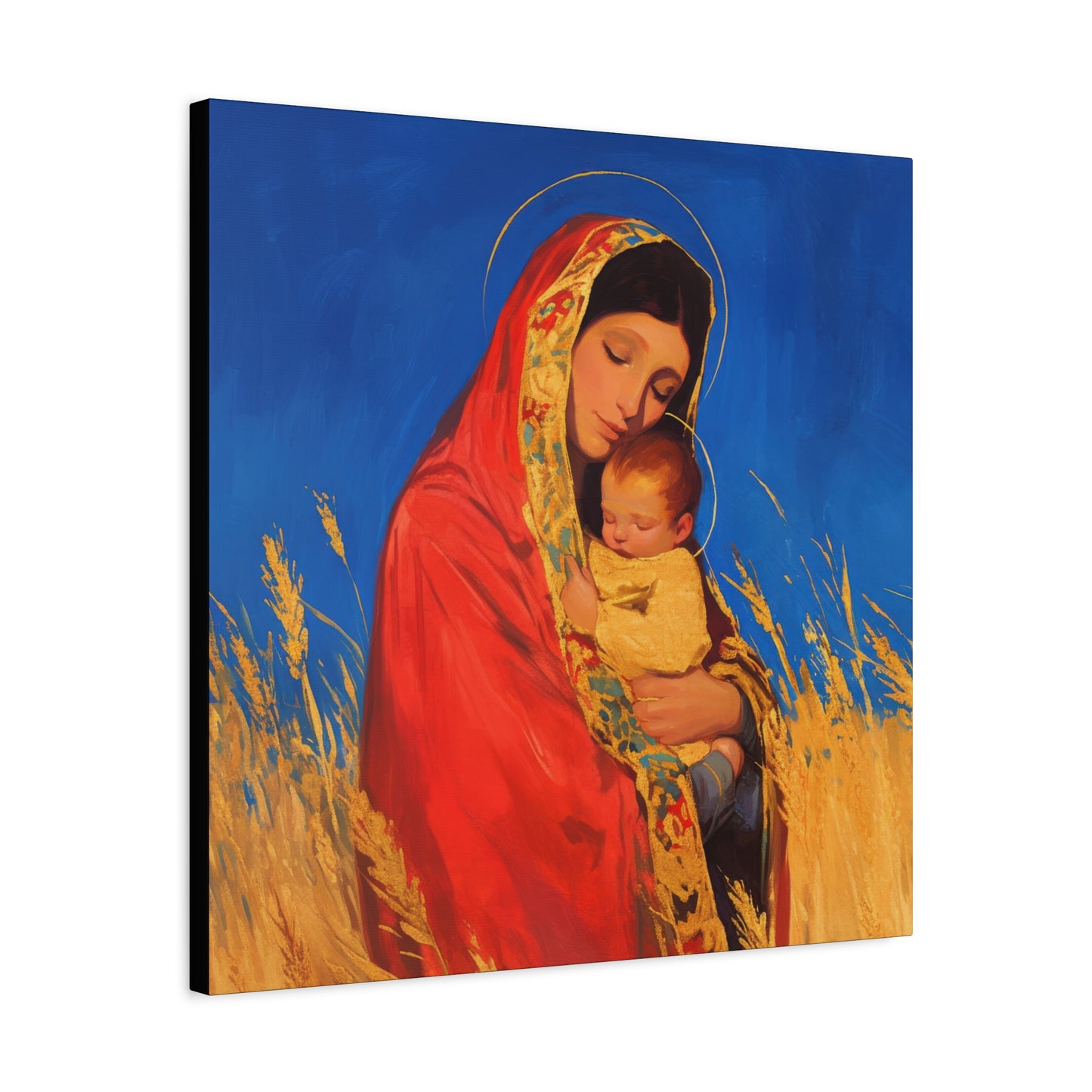 Our Lady of the Harvest - Multiple Sizes - Catholic Home art - Museum Wrapped Canvas - Sanctified Souls Print