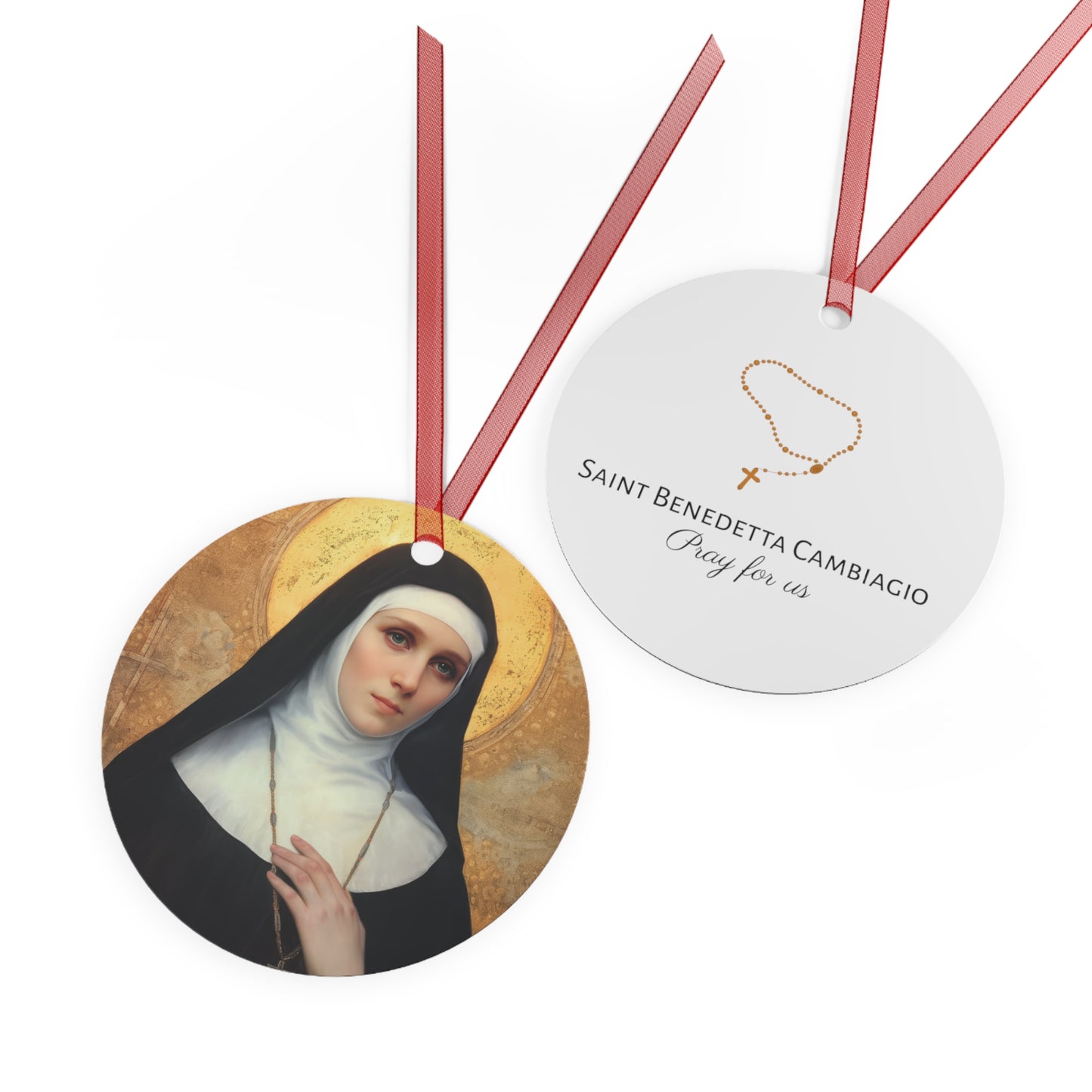 Saint Benedetta Cambiagio Metal Ornament - Religious Holiday Christmas Ornament and Keepsake - Catholic Religious Keepsake
