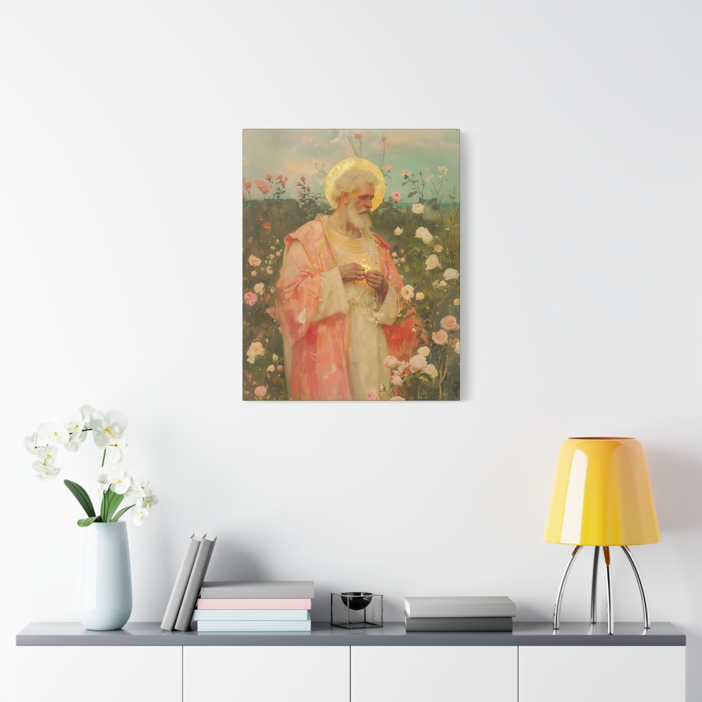 Saint Valentine - Multiple Sizes - Catholic Home art - Museum Wrapped Canvas - Sanctified Souls Print - Catholic Saint Art
