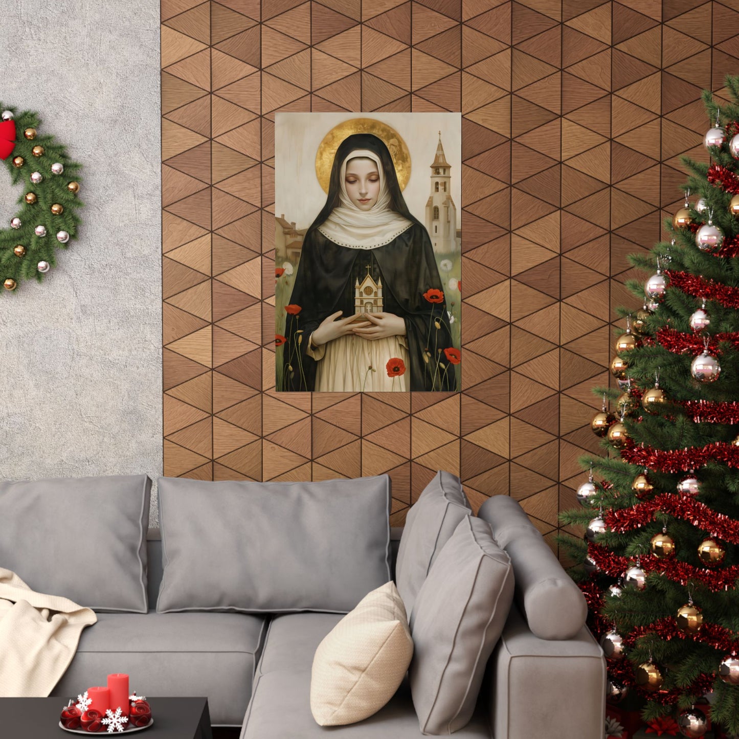 Saint Erentrude Poster Print - Sanctified Souls Print - Multiple Sizes - Premium Posters - Catholic Art for your home