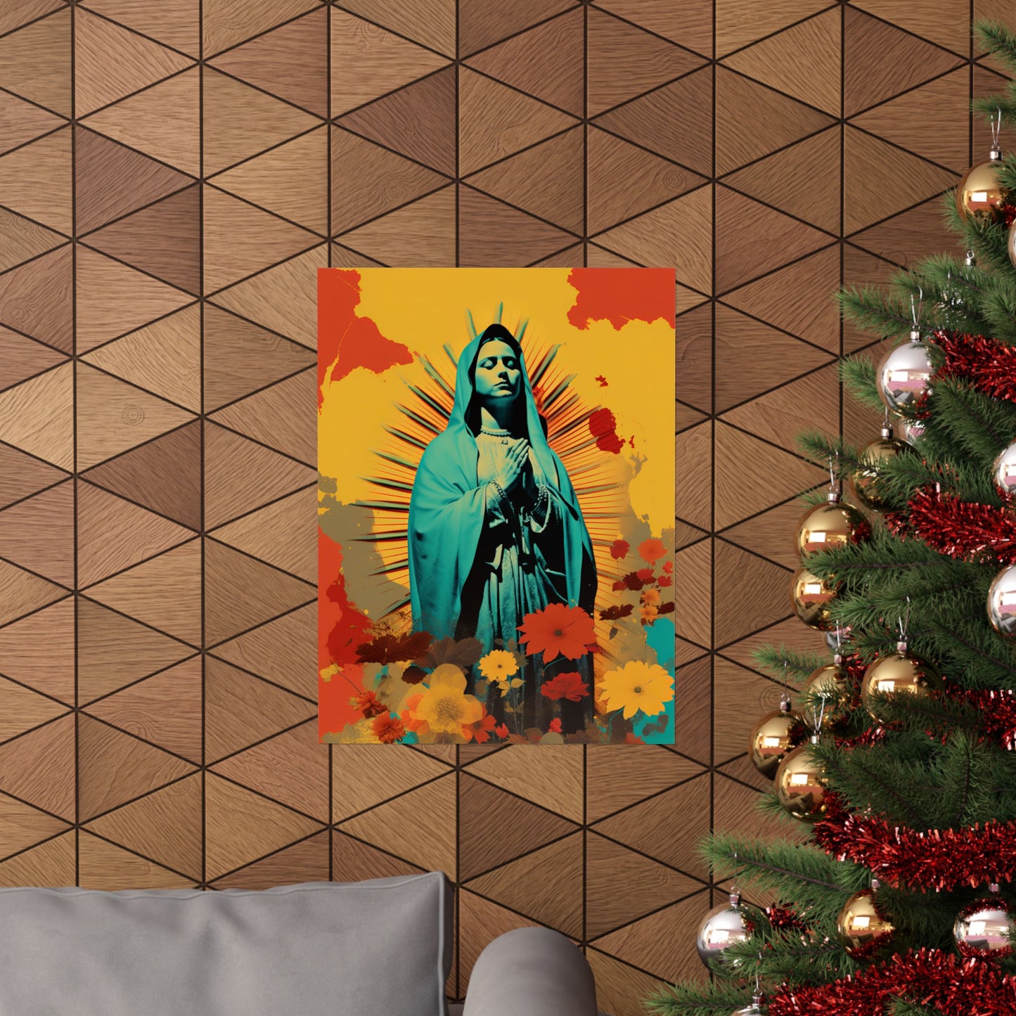 Guadalupe's Miraculous Presence - Sanctified Souls Print - Multiple Sizes - Premium Matte Vertical Posters - Virgin Mary