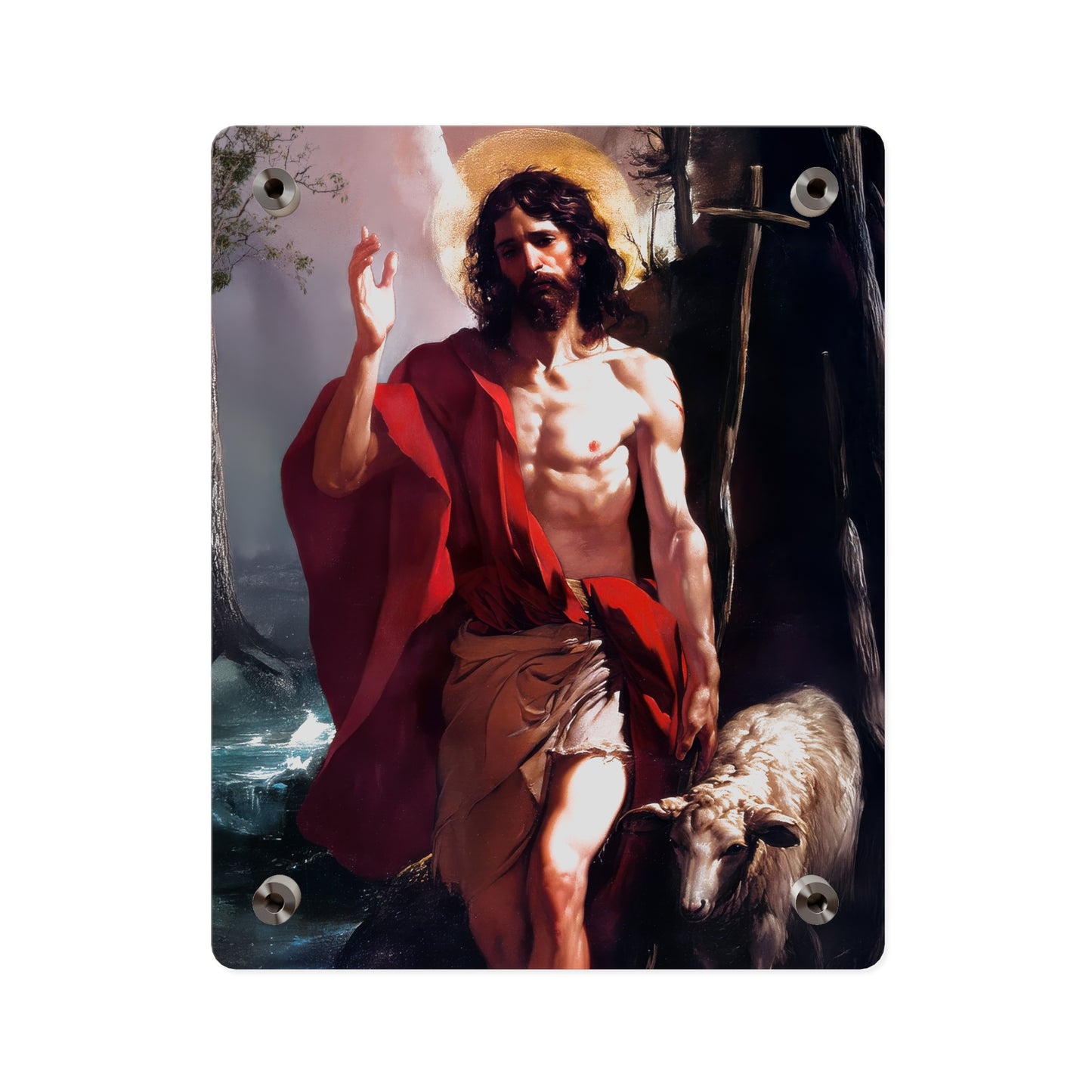Saint John the Baptist Wall Art Panel - Ready to Hang Acrylic Print - Catholic Saint Art - Patron Saint Print - No Frame needed