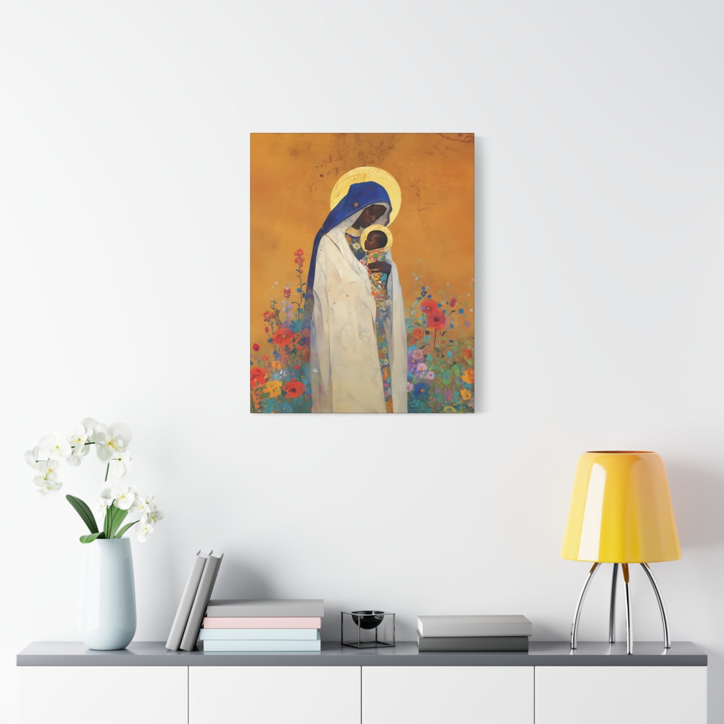 The Divine Embrace- Our Lady of Kibeho's Love - Museum Wrapped Canvas - Print - Religious Art for your Home - Christian print - Religious