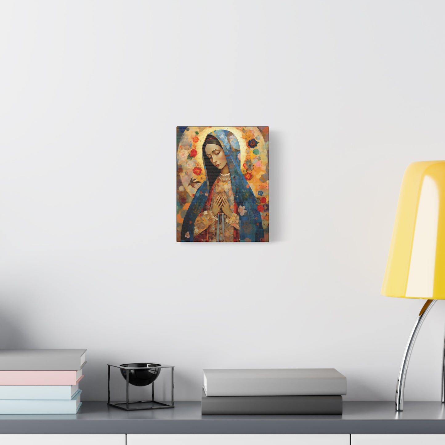 Mary's Silent Blessing - Museum Wrapped Canvas - Sanctified Souls Print - Religious Art for your Home - The Virgin Mary