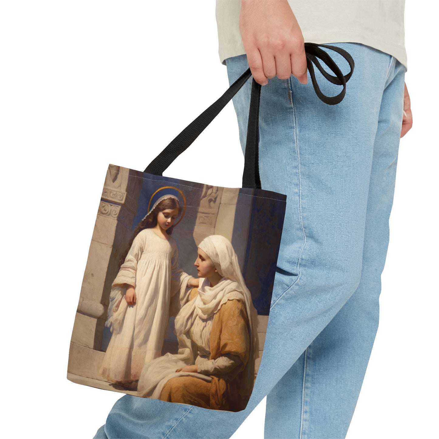 The Feast of the Presentation of the Blessed Mary Tote Bag - Large Medium Small Faith Art Bag - Catholic Faith Purse - Double Sided