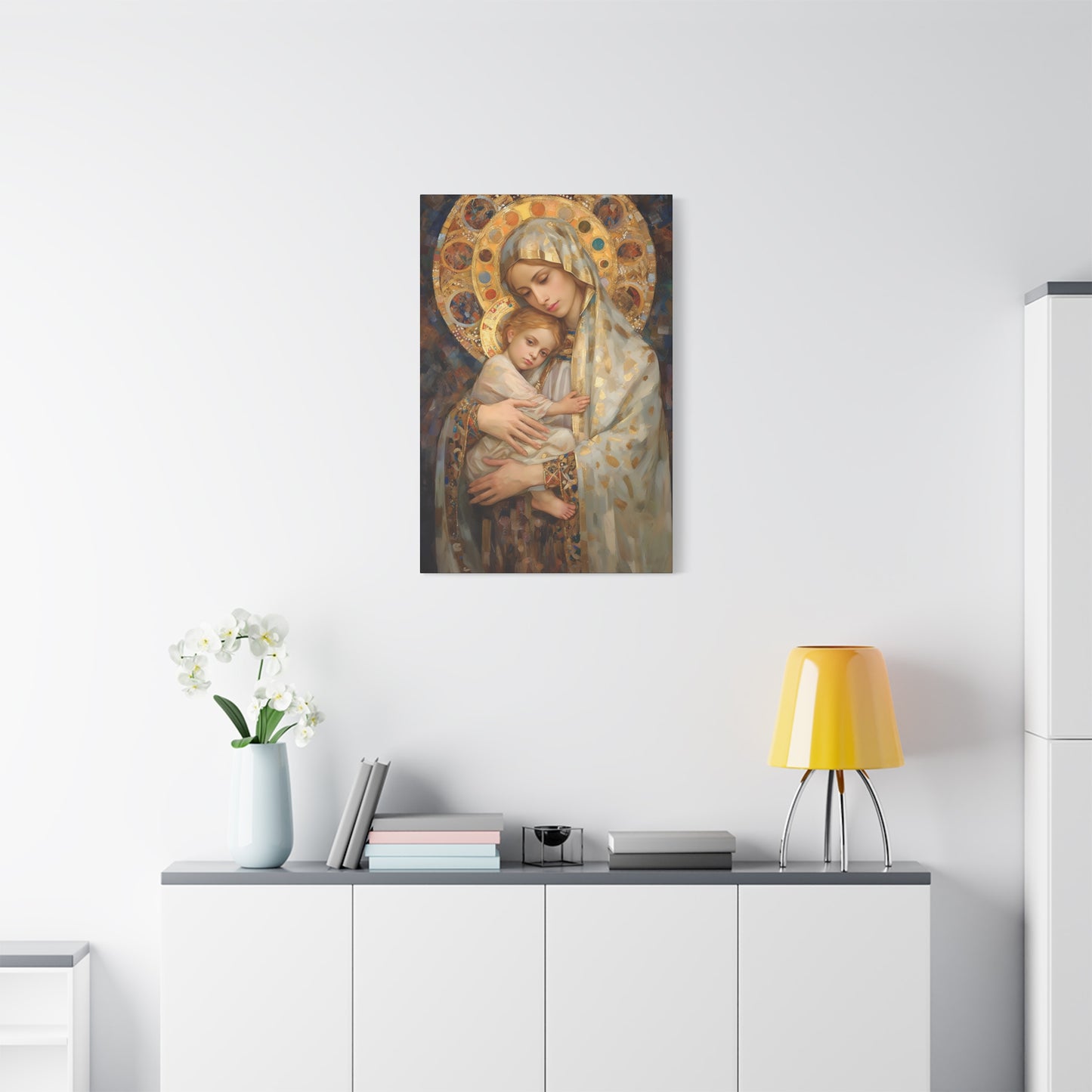 Madonna and Child - Gallery Wrapped Canvas - Sanctified Souls Print - Religious Art for your Home - The Virgin Mary and The Christ Child