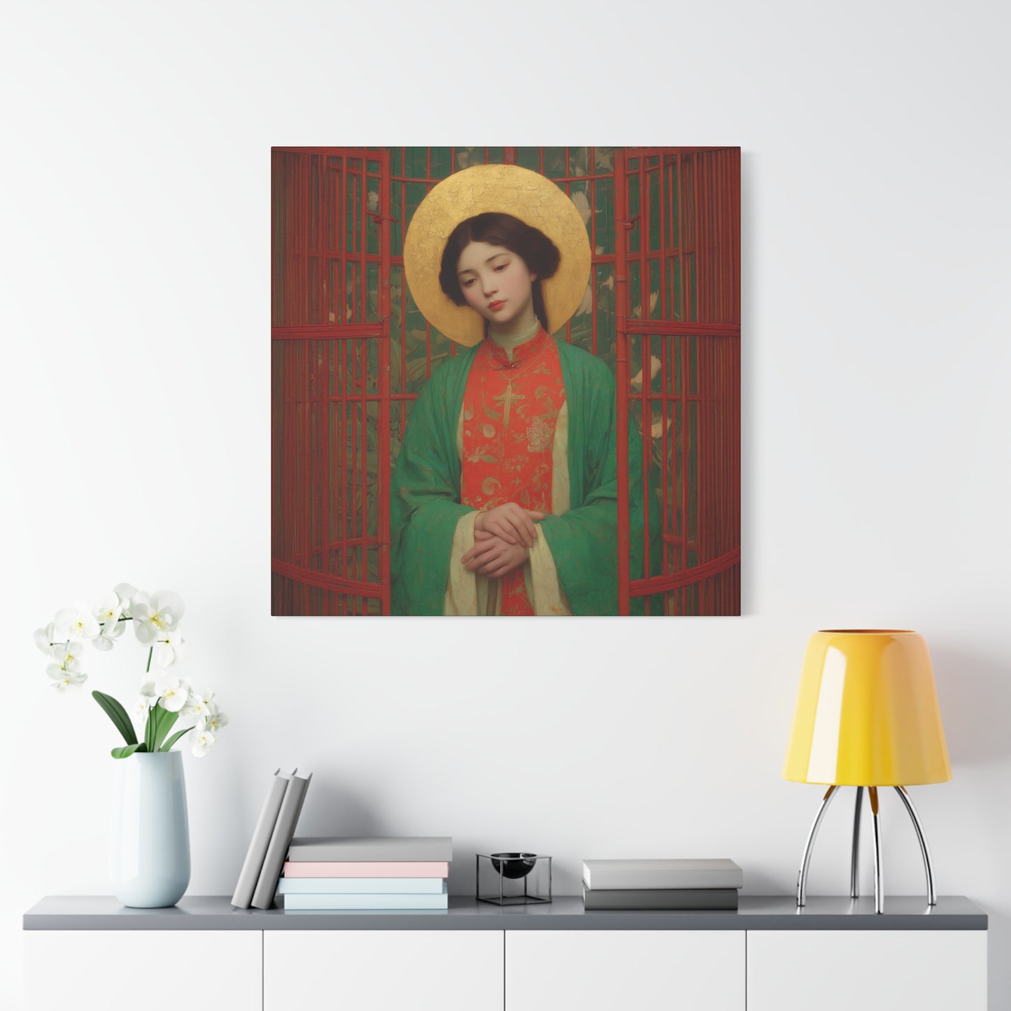Saint Agnes Tsao Kou Ying - Museum Wrapped Canvas - Sanctified Souls Print - Religious Art for your Home - Catholic Patron Saint Art