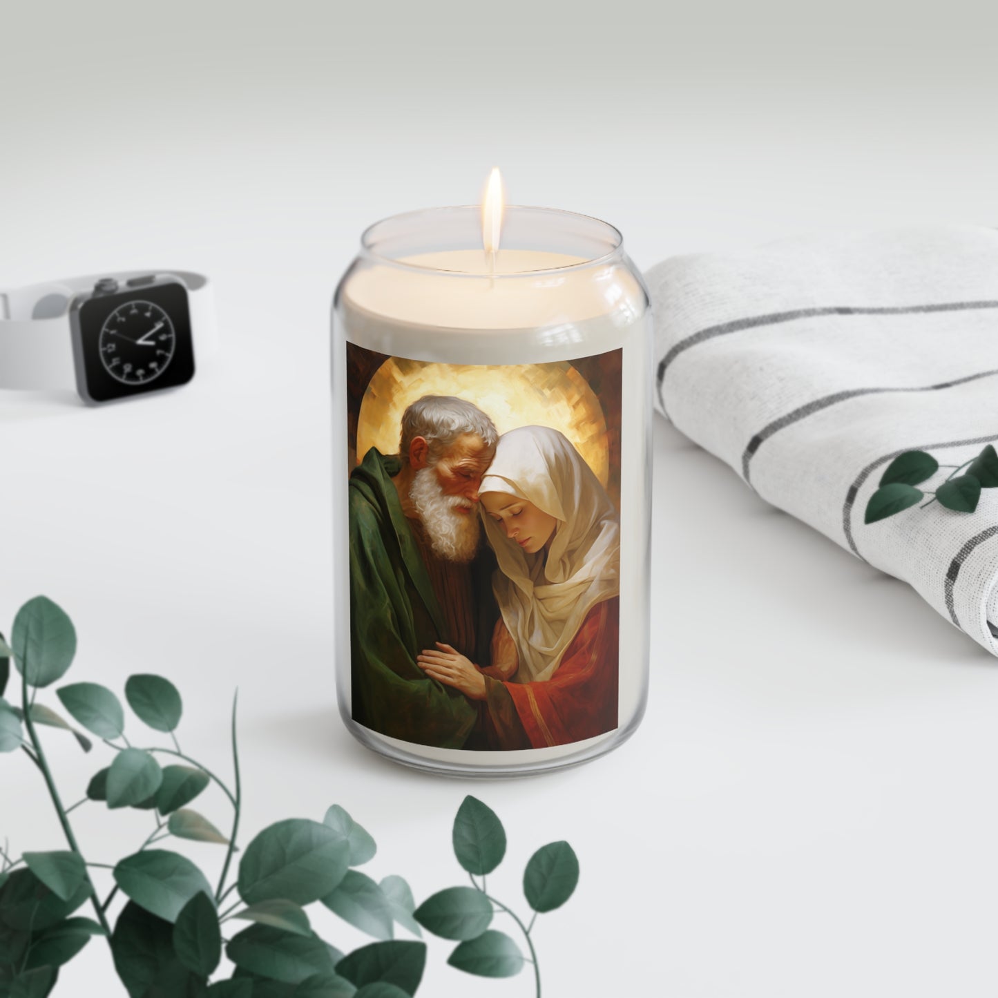 Saints Zecheriah and Elizabeth - Scented Prayer Candle, 13.75oz - Tall Size - Religious Prayer Candle - Catholic Art