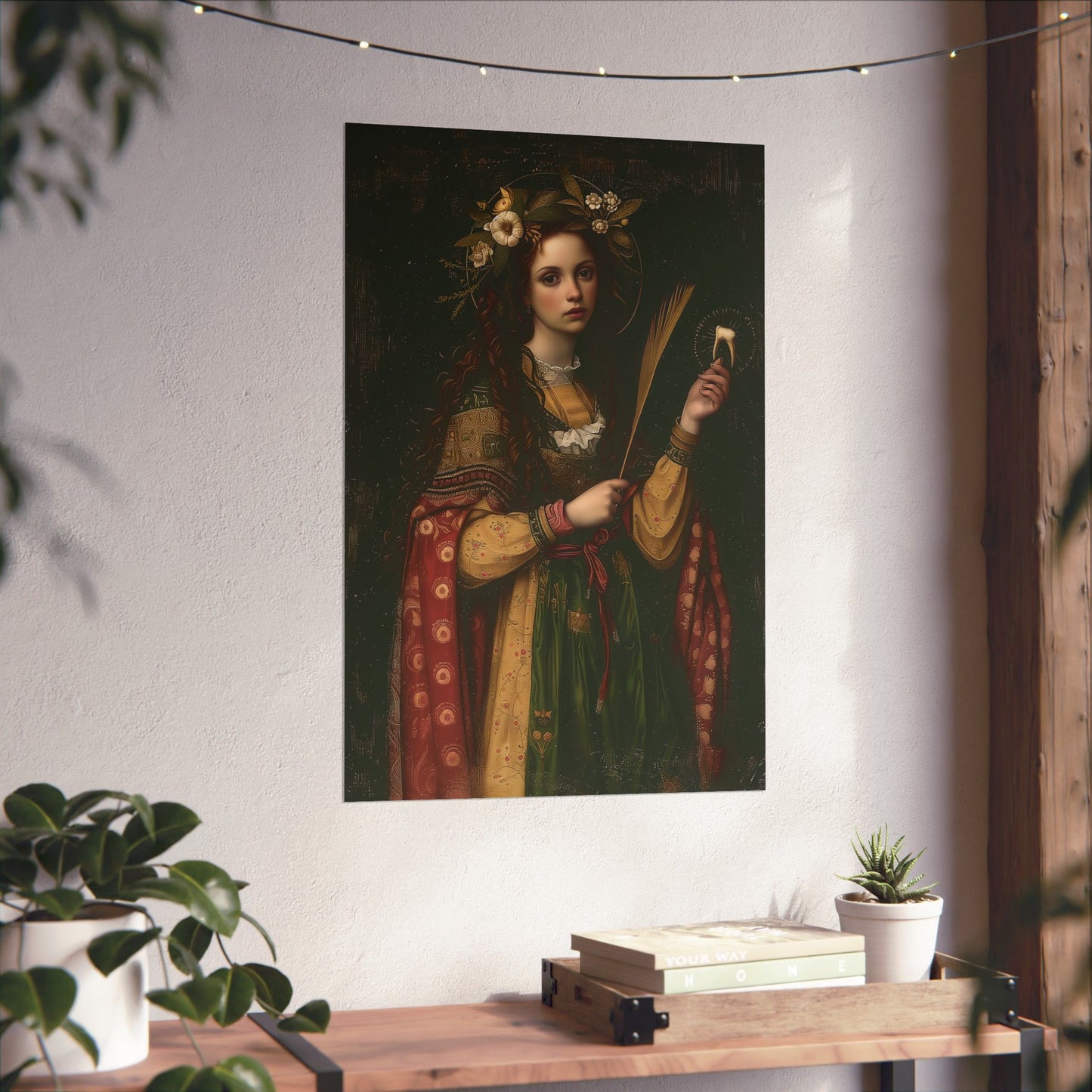 Saint Apollonia Poster Print - Sanctified Souls Print - Multiple Sizes - Premium Posters - Catholic Art for your home