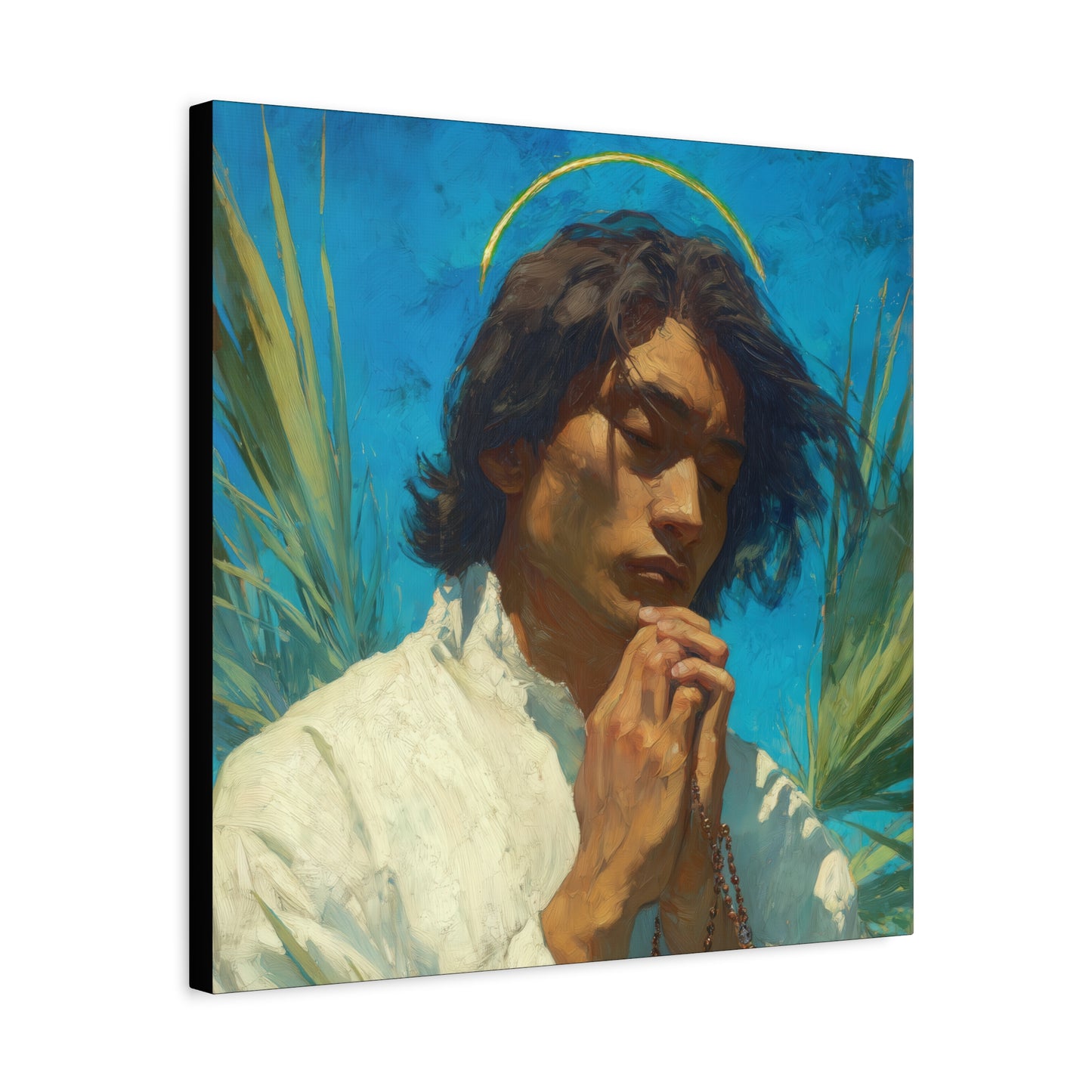Saint Lorenzo Ruiz - Multiple Sizes - Catholic Home art - Museum Wrapped Canvas - Sanctified Souls Print - Catholic Martyr Art