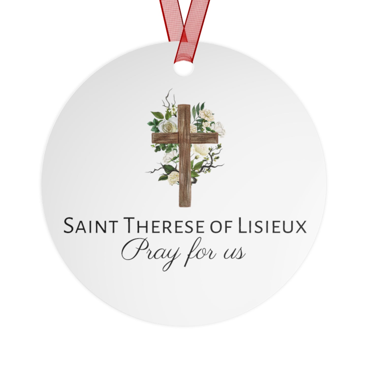 Saint Therese of Lisieux Ornament - Religious Holiday Christmas Ornament and Keepsake - Double sided Keepsake Religious Ornament