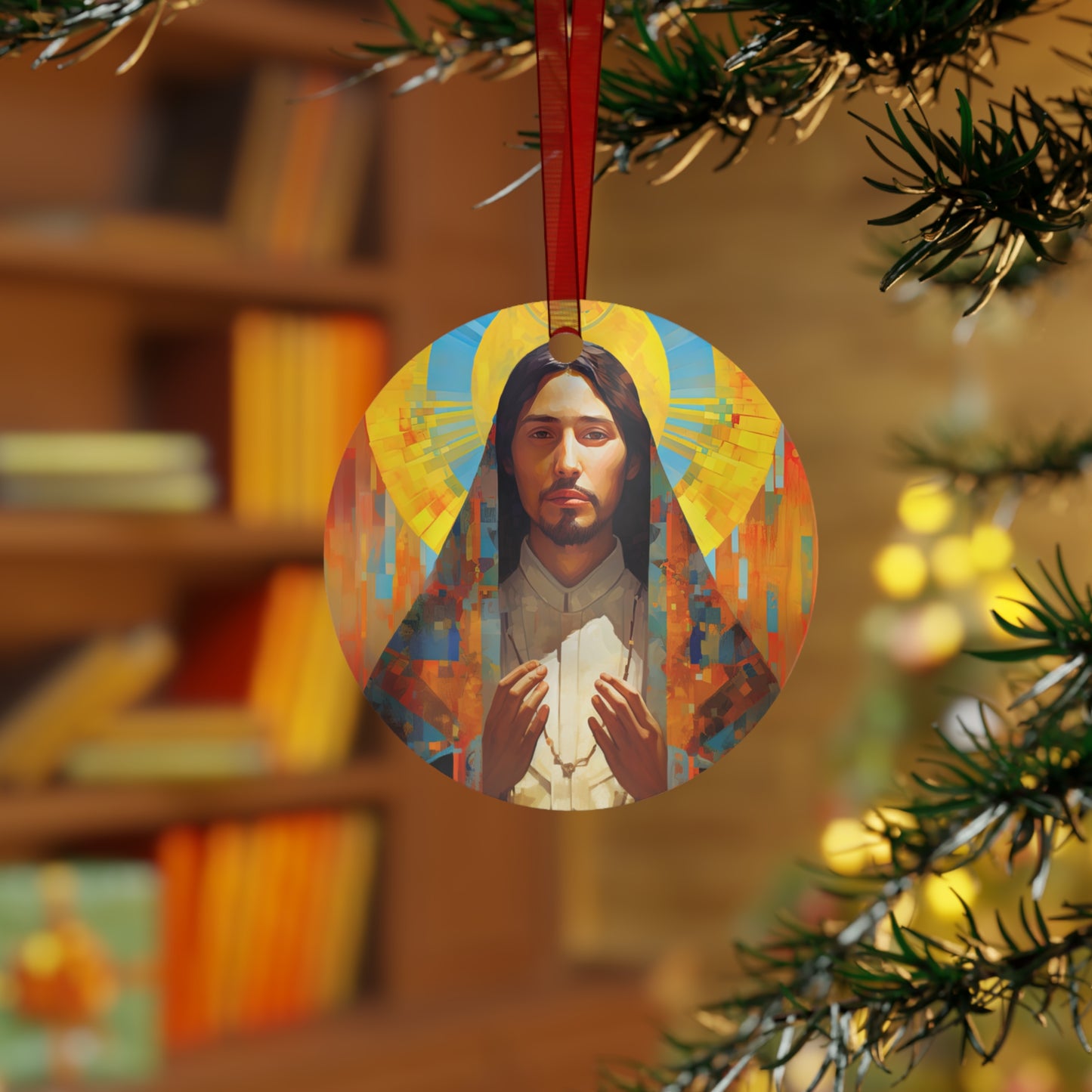 Saint Juan Diego - Religious Holiday Christmas Ornament and Keepsake - Double sided Keepsake Religious Ornament