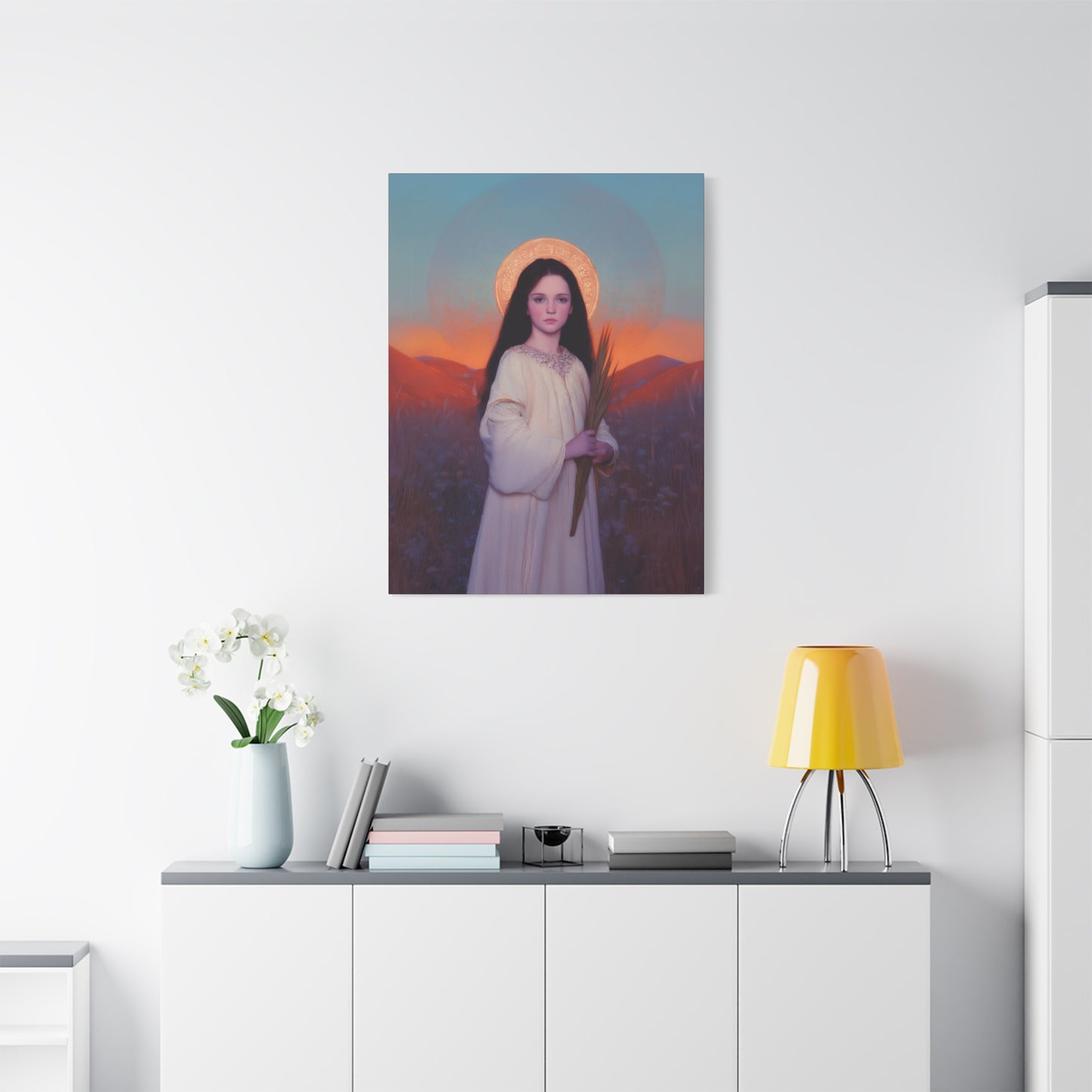 Saint Hope - Multiple Sizes - Catholic Home art - Museum Wrapped Canvas - Sanctified Souls Print - Martyr Saint