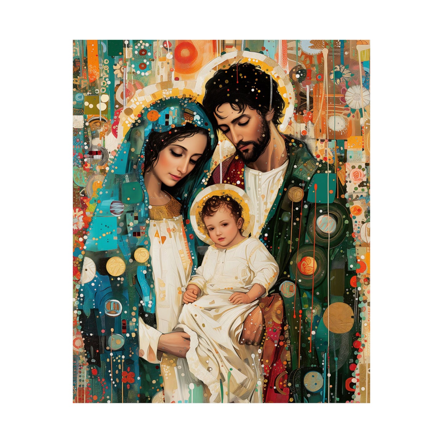 Eternal Light - Mary, Joseph, and the Christ Child - Sanctified Souls Print - Multiple Sizes - Premium Matte Vertical Posters - Holy Family