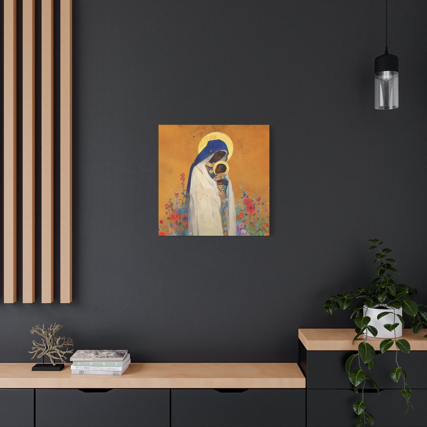 The Divine Embrace- Our Lady of Kibeho's Love - Museum Wrapped Canvas - Print - Religious Art for your Home - Christian print - Religious
