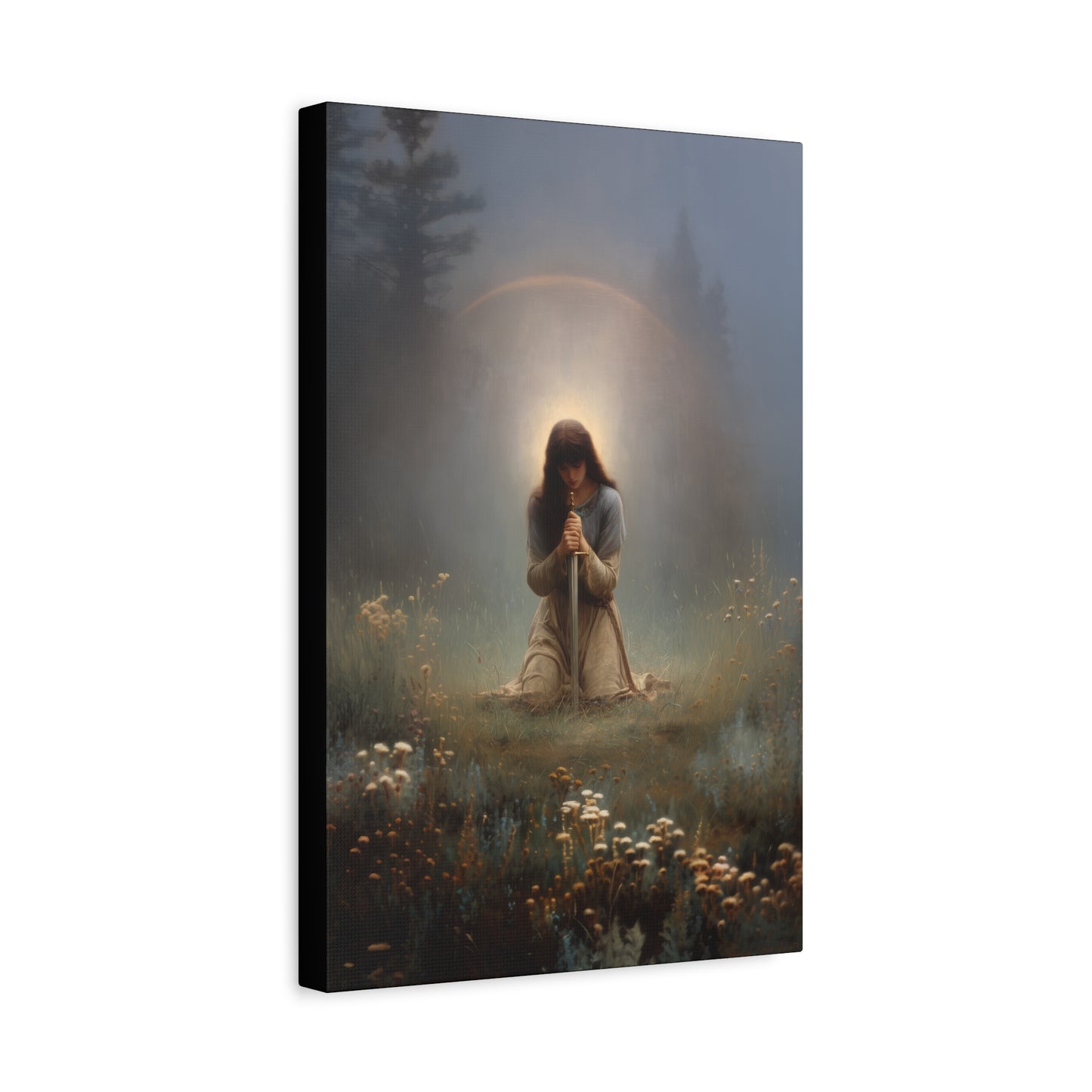 Saint Joan of Arc - Museum Wrapped Canvas - Sanctified Souls Print - Religious Art for your Home - Catholic Patron Saint Art