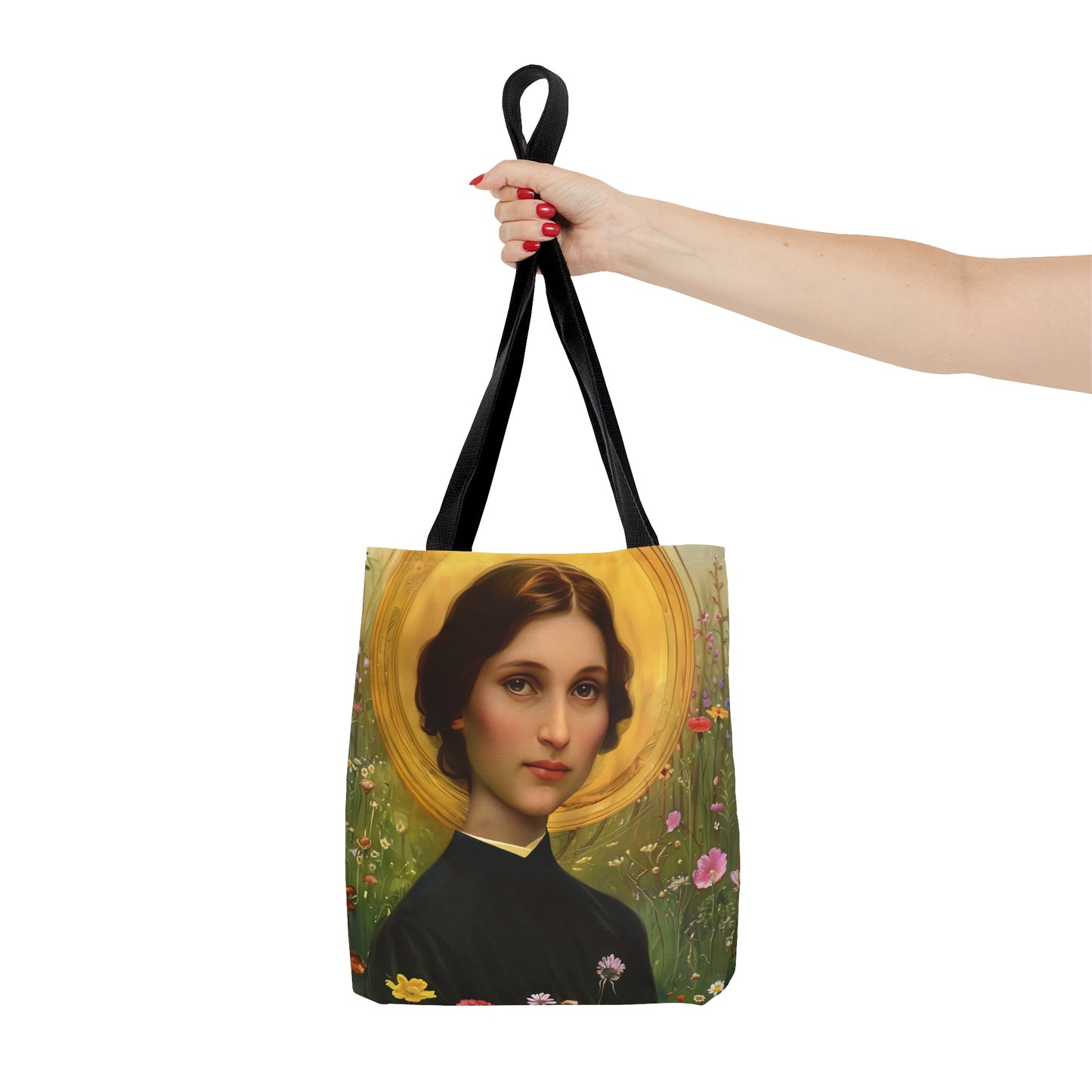 Saint Bartolomea Capitanio Tote Bag - Large Medium Small Faith Art Bag - Catholic Faith Purse - Religious Carry All Reusable Tote Bag