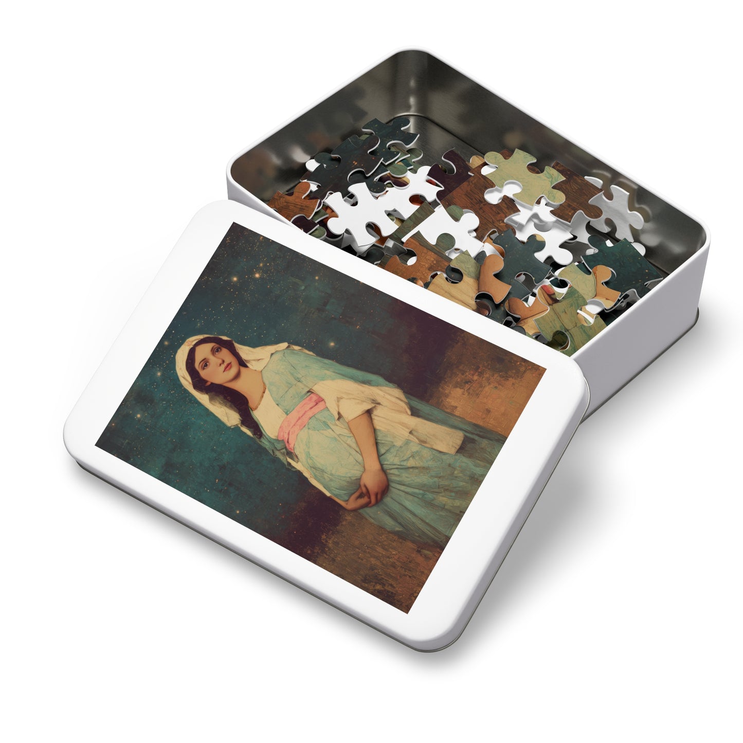 Our Lady of 'O' - Our Lady of Expectation - Mother Mary - Puzzle - Keepsake Tin - Jigsaw Puzzle (30, 110, 252, 500,1000-Piece)
