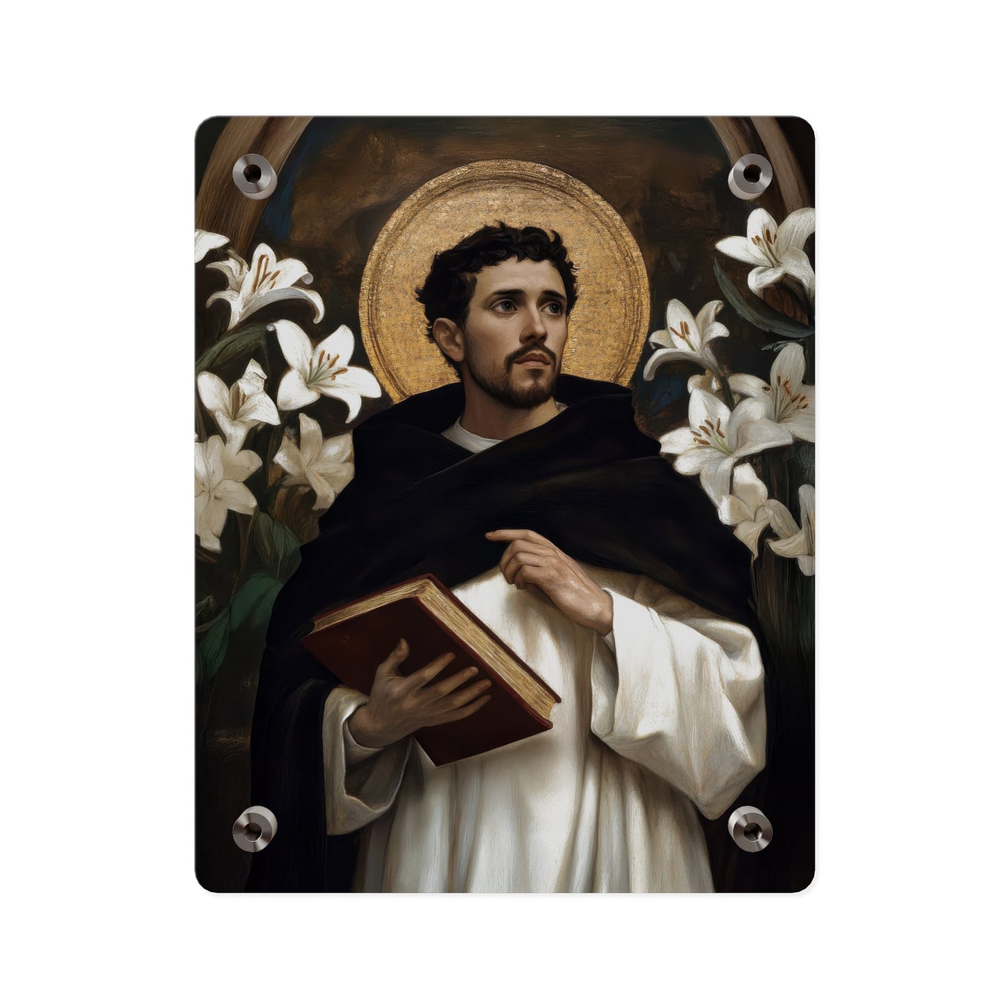 Saint Dominic Wall Art Panel - Ready to Hang Acrylic Print - Catholic Saint Art - Patron Saint Print - No Frame needed