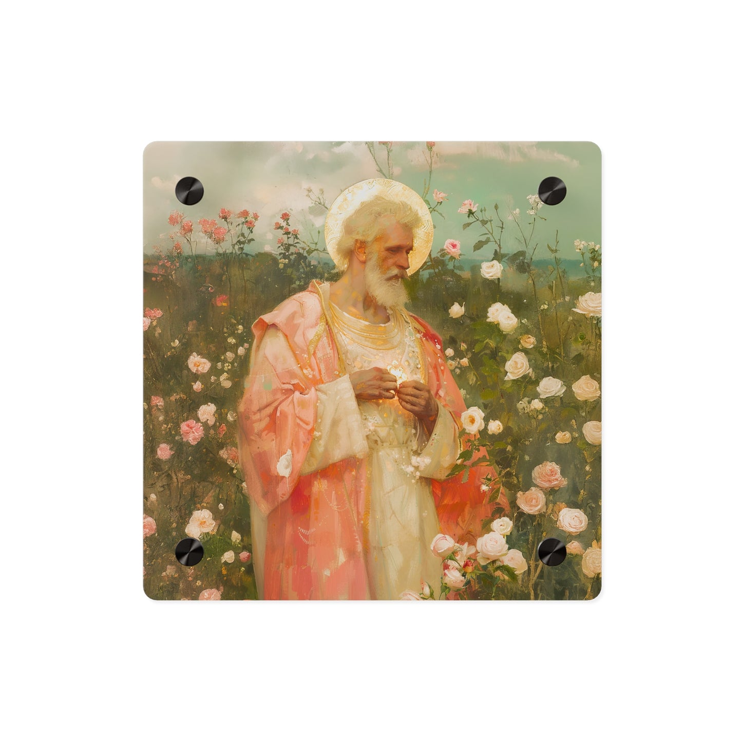 Saint Valentine Wall Art Panel - Ready to Hang Acrylic Print - Catholic Saint Art - Patron Saint Print - Catholic Saint Wall Art