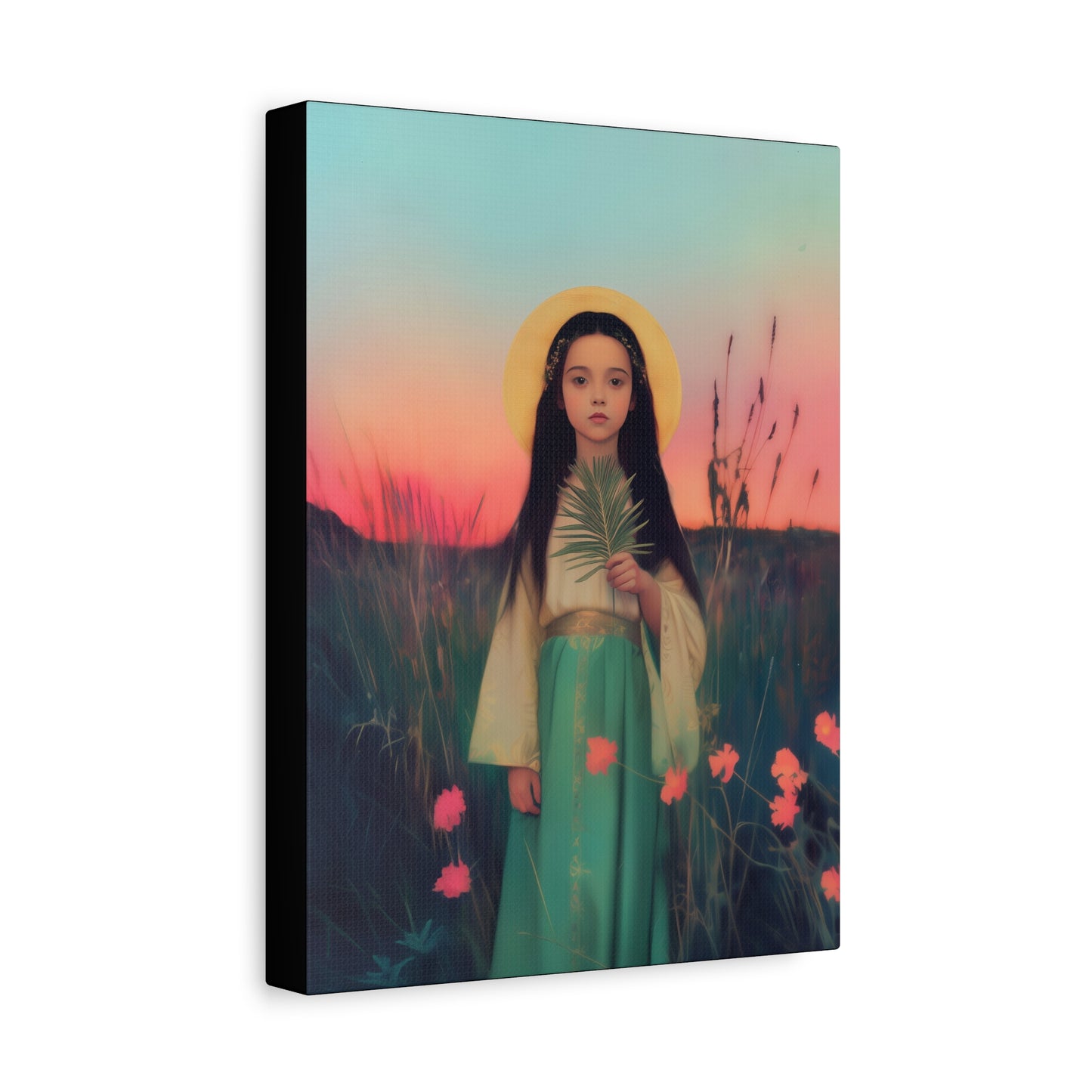 Saint Charity - Multiple Sizes - Catholic Home art - Museum Wrapped Canvas - Sanctified Souls Print - Martyr Saint