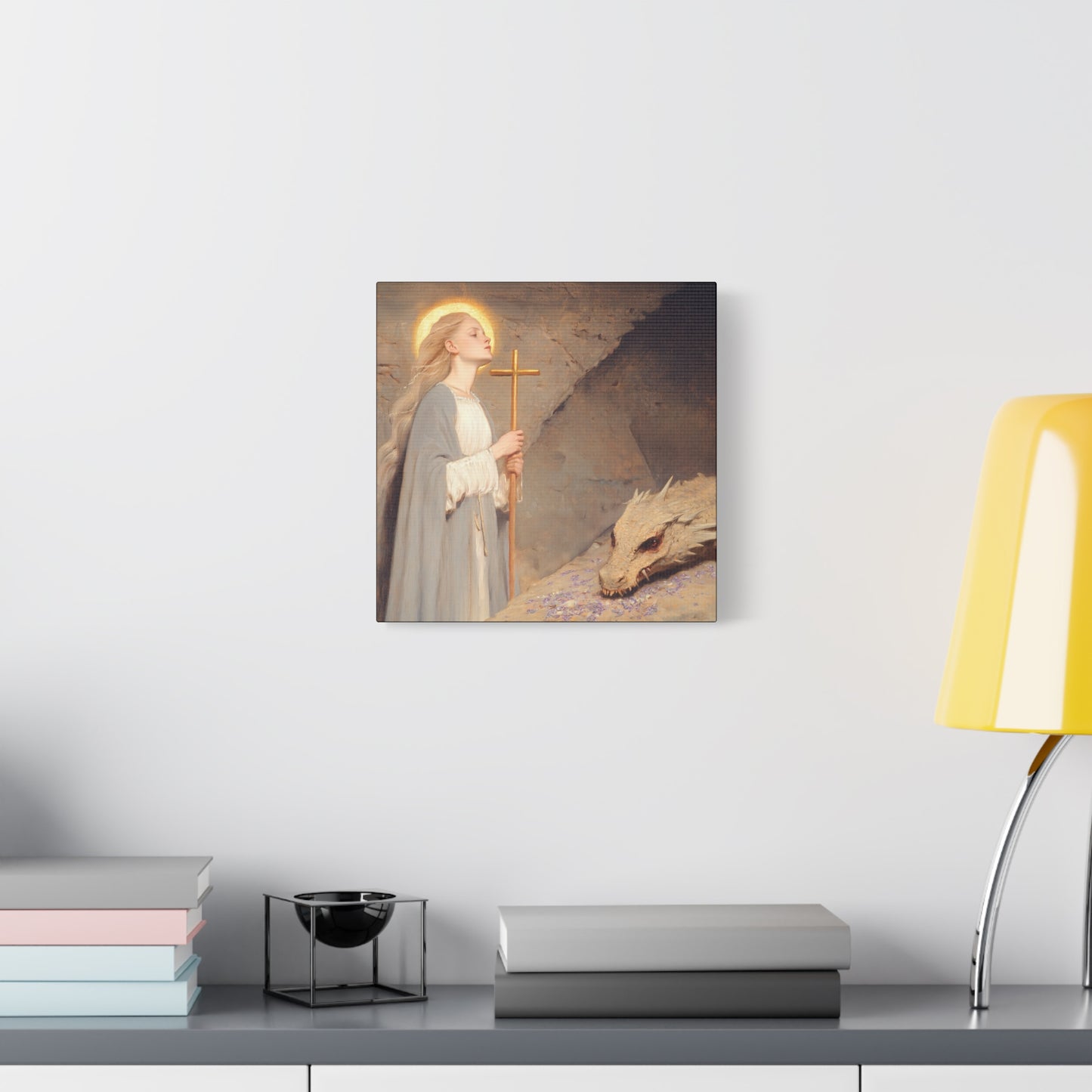 Saint Margaret of Antioch - Museum Wrapped Canvas - Sanctified Souls Print - Religious Art for your Home - Catholic Patron Saint Art