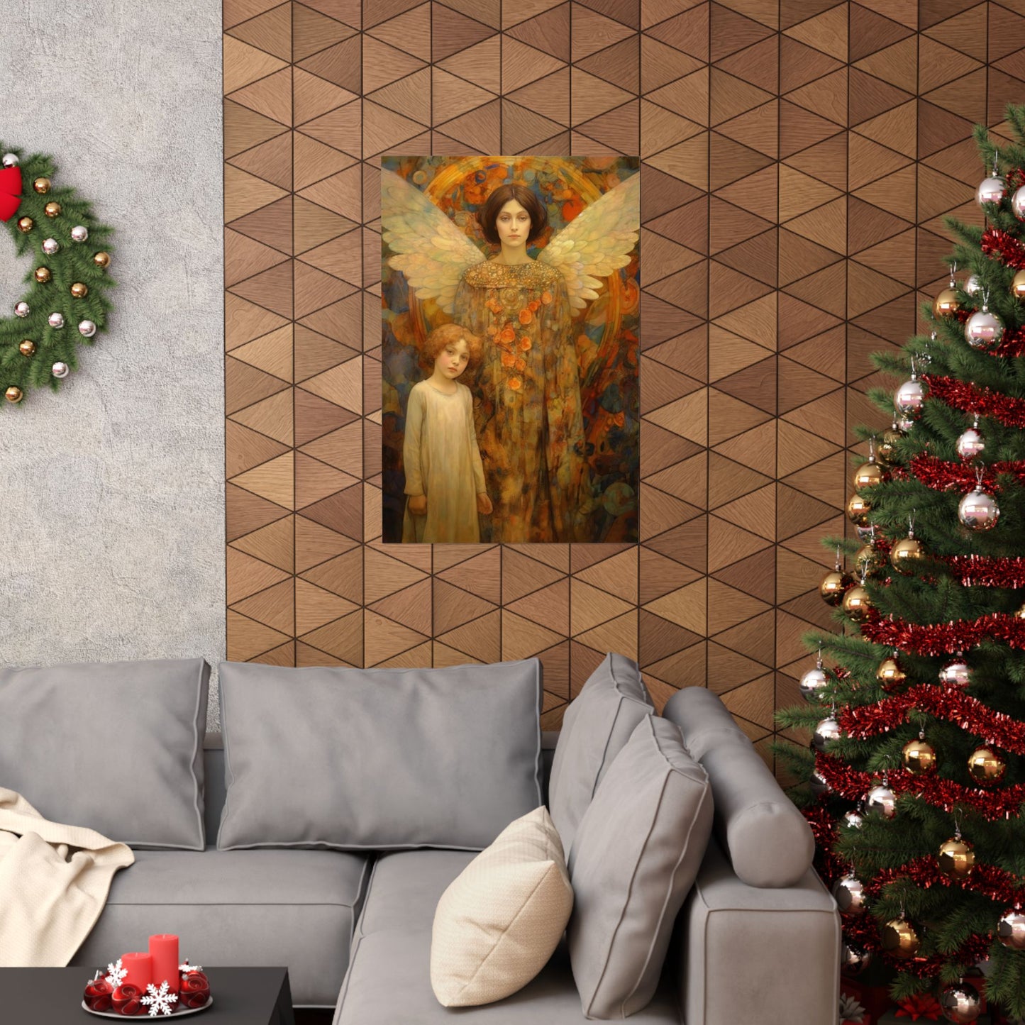 Heaven's Guardians - Sanctified Souls Print - Multiple Sizes - Premium Matte Vertical Poster - Guardian Angel