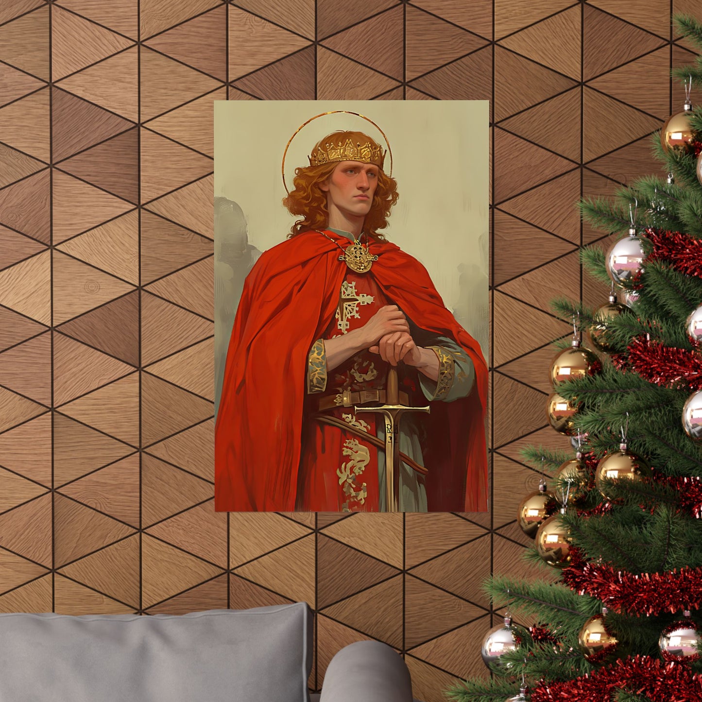 Saint Edward the Martyr - Sanctified Souls Print - Multiple Sizes - Premium Matte Vertical Posters - Catholic Saint Art - Home Decor