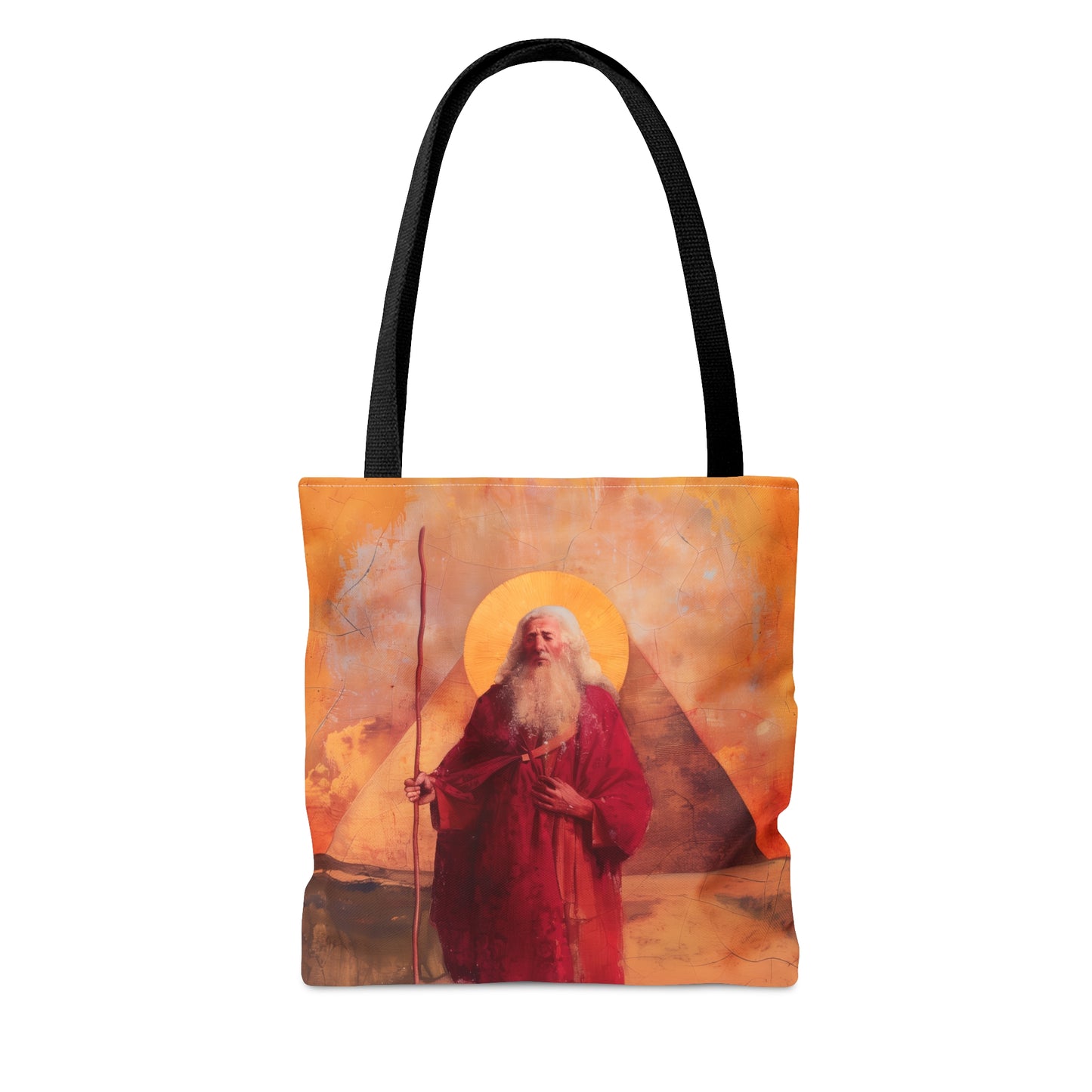 He Led Them with a Staff - Moses in Egypt - Tote Bag - Large Medium Small Faith Art Bag - Bible Study Faith Purse - Double Sided