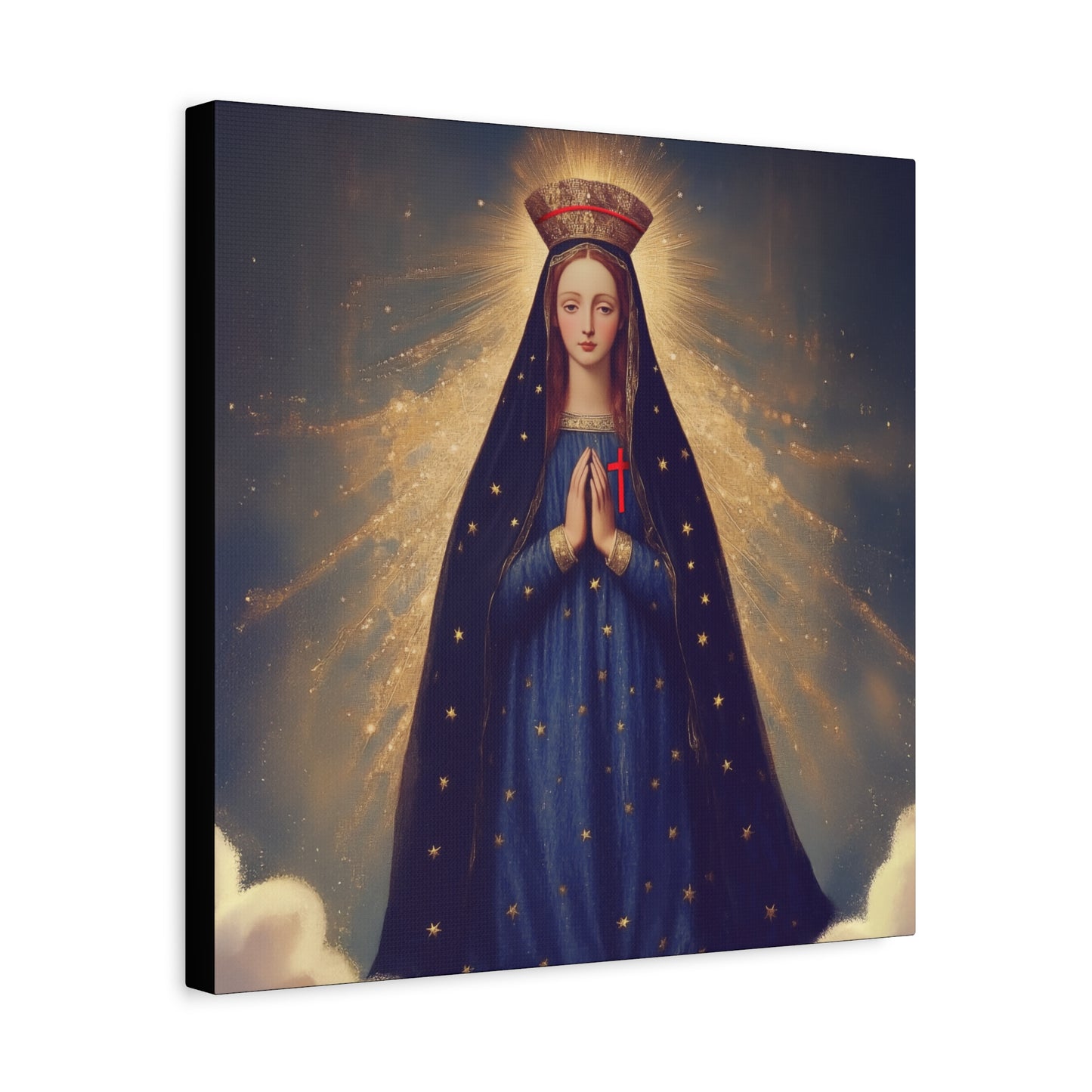 Our Lady of Pontmain - Multiple Sizes - Catholic Home art - Museum Wrapped Canvas - Sanctified Souls Print - Mother Mary Art