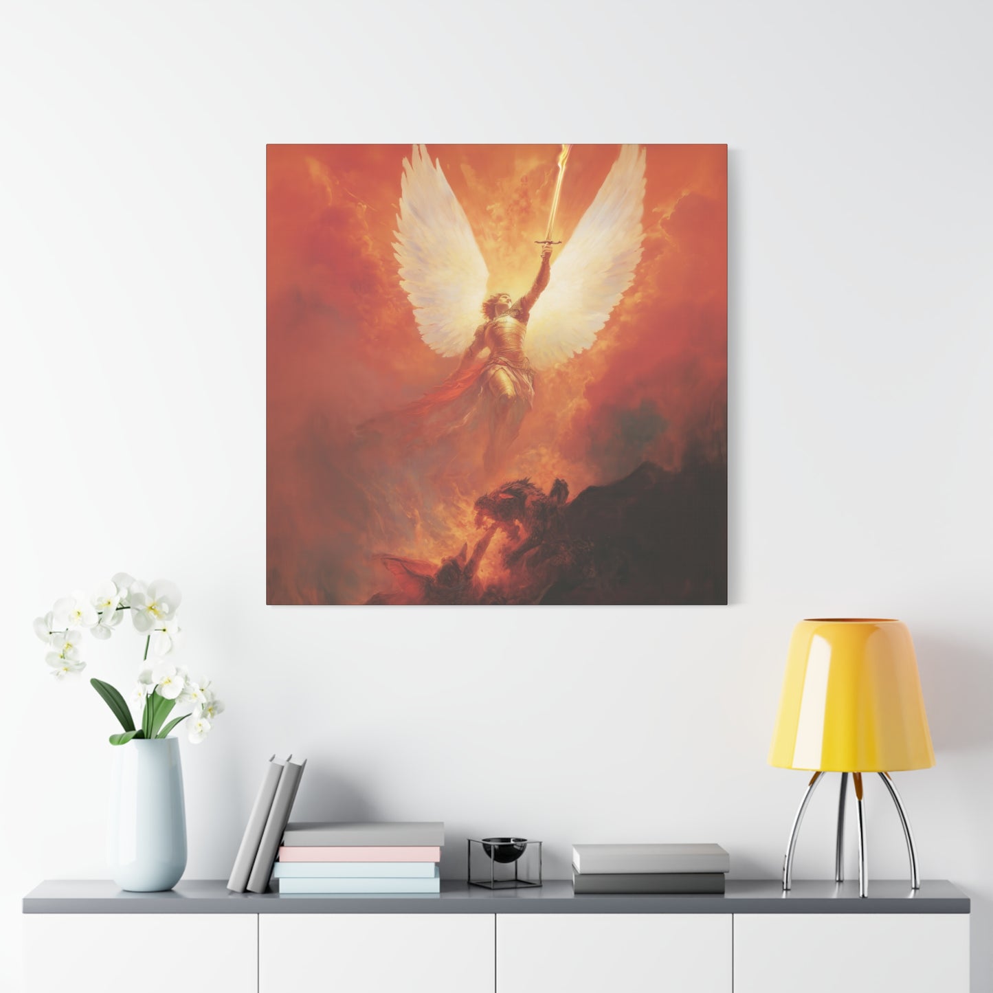 Saint Michael the Archangel - Museum Wrapped Canvas - Sanctified Souls Print - Religious Art for your Home - Angel Art - Religious