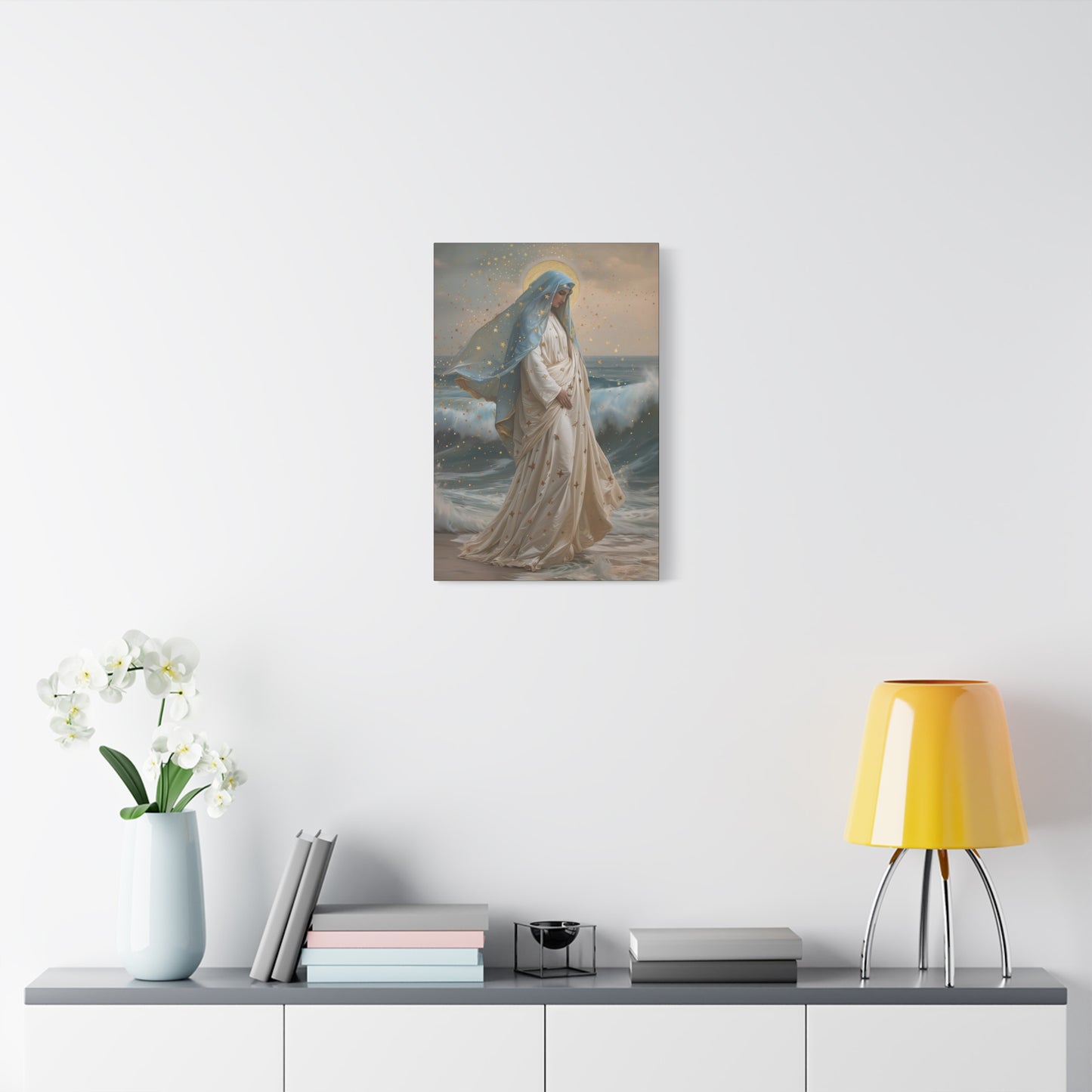 Ocean's Embrace - Devotion to Our Lady - Musseum Wrapped Canvas - Sanctified Souls - Religious Art for your Home - Our Lady Star of the Sea