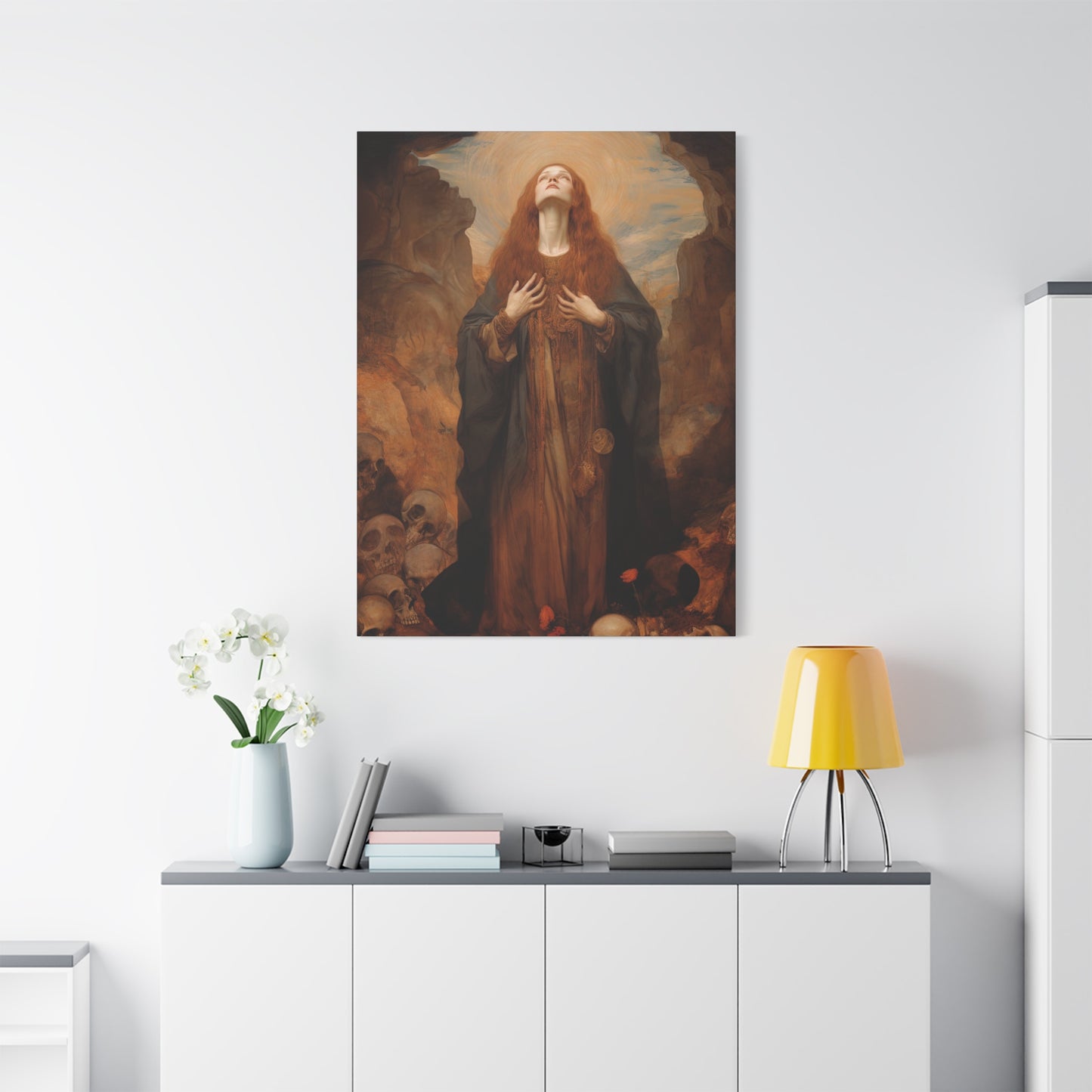 Saint Rosalia - Museum Wrapped Canvas - Sanctified Souls Print - Religious Art for your Home