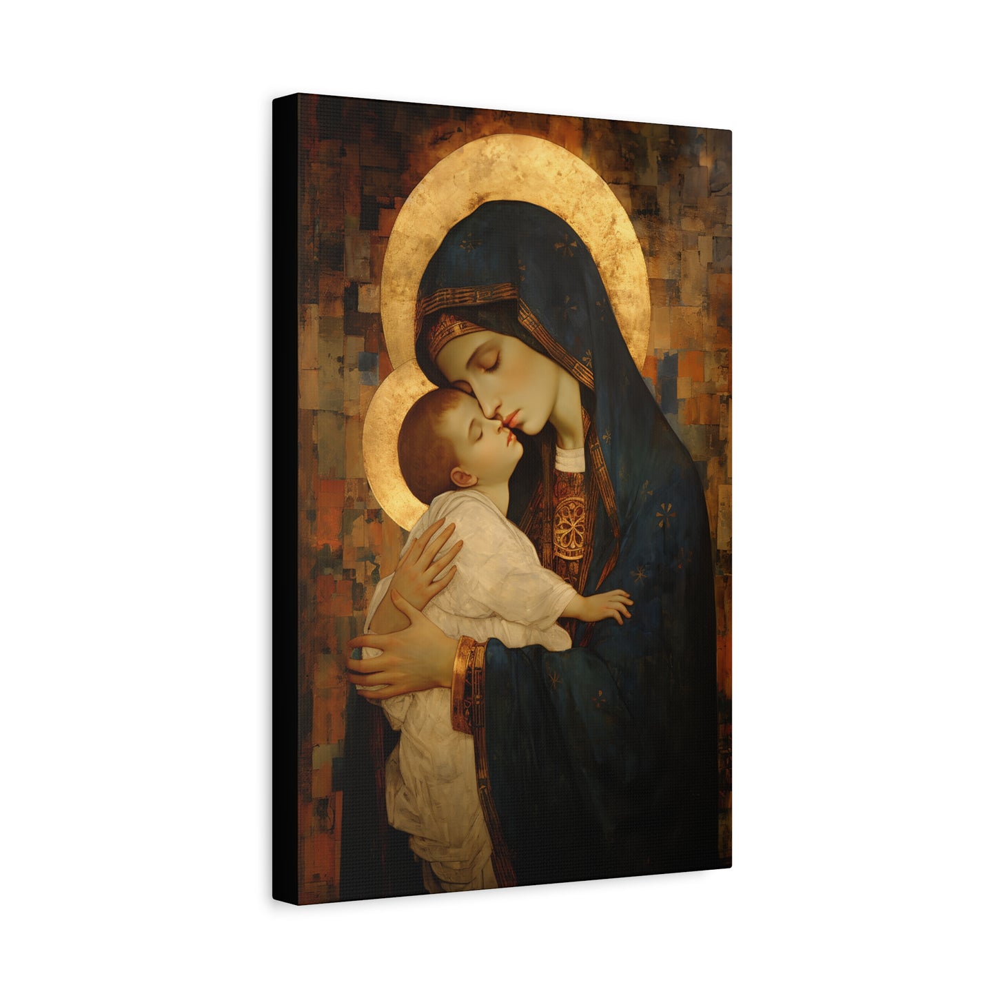 Mother of Mercy - Museum Wrapped Canvas - Sanctified Souls Print - Religious Art for your Home - The Virgin Mary and The Christ Child
