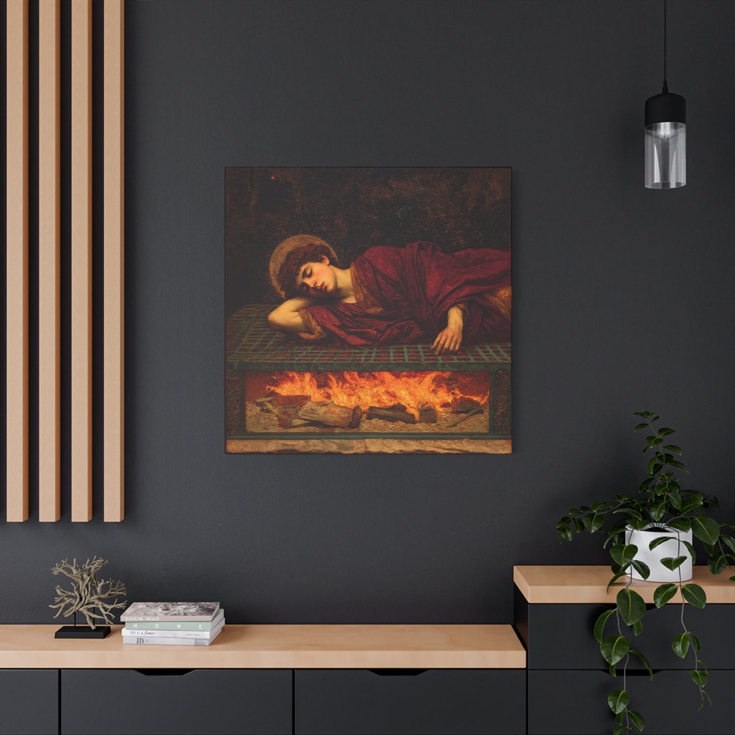 Saint Lawrence - Museum Wrapped Canvas - Sanctified Souls Print - Religious Art for your Home - Catholic Patron Saint Art