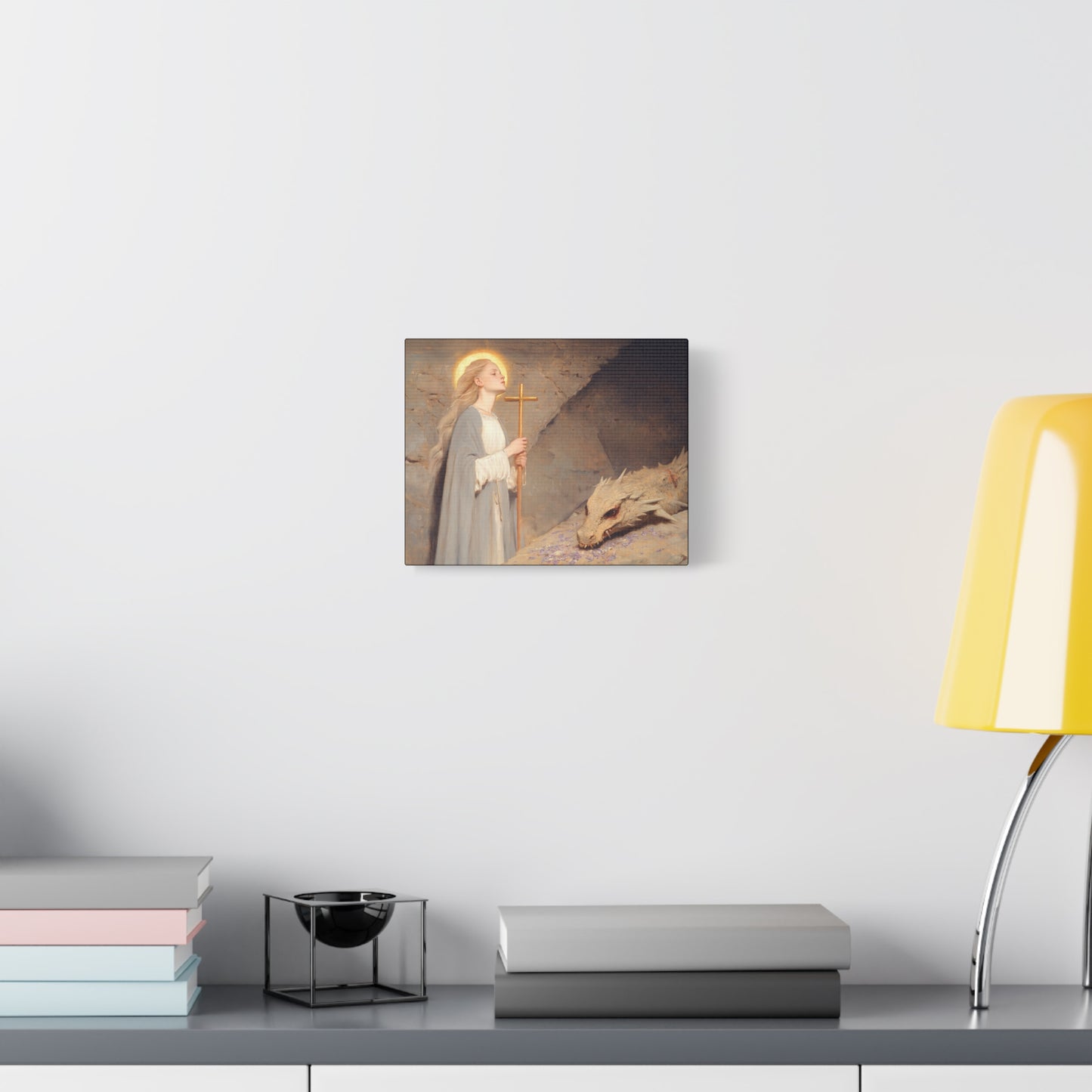 Saint Margaret of Antioch - Museum Wrapped Canvas - Sanctified Souls Print - Religious Art for your Home - Catholic Patron Saint Art