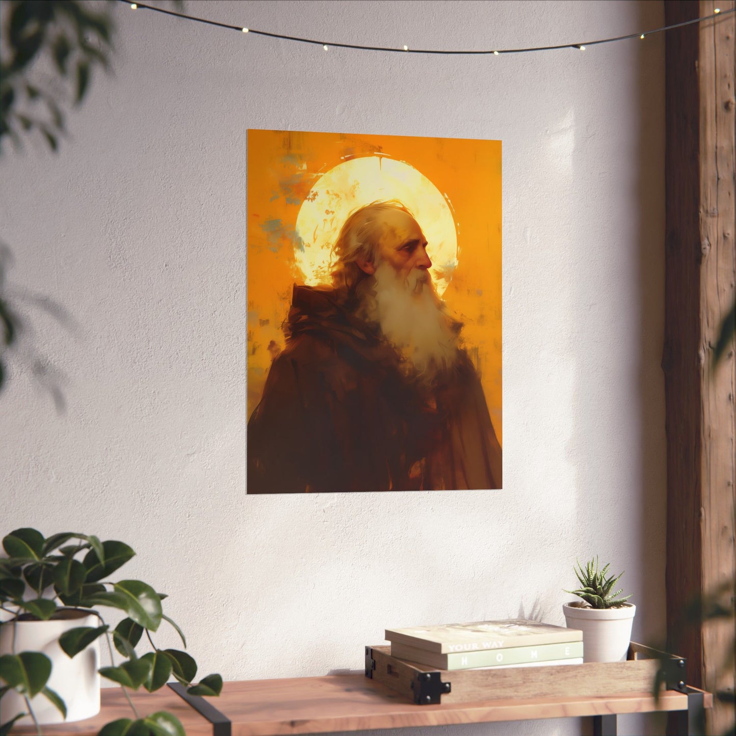 Saint Samson of Dol - Sanctified Souls Print - Multiple Sizes - Premium Posters - Catholic Art - Christian painting
