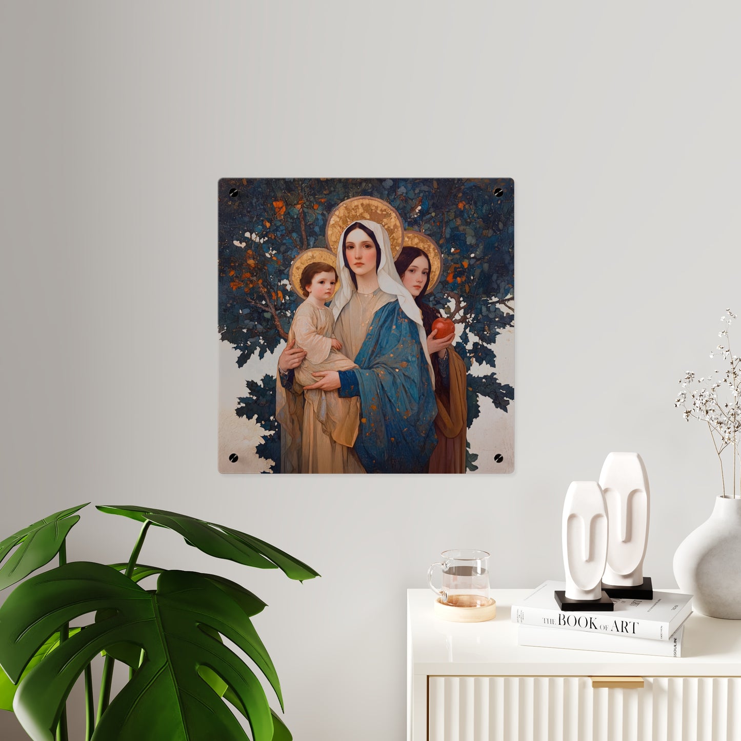 New Eve / Mary, The New Eve - Mother Mary Title - Marian Art - Wall Art Panel - Ready to Hang Acrylic Print - Catholic Art