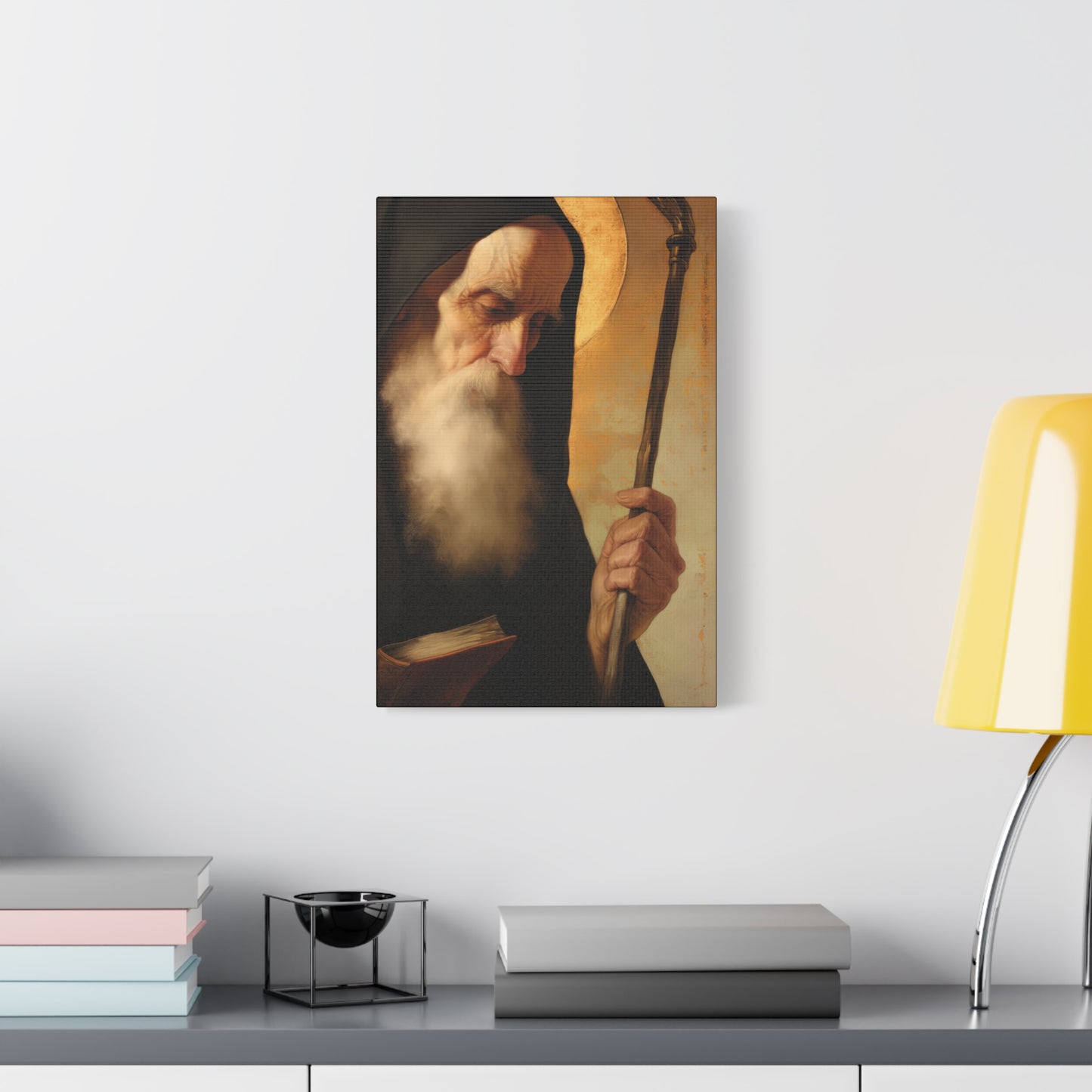 Saint Benedict - Museum Wrapped Canvas - Sanctified Souls Print - Religious Art for your Home