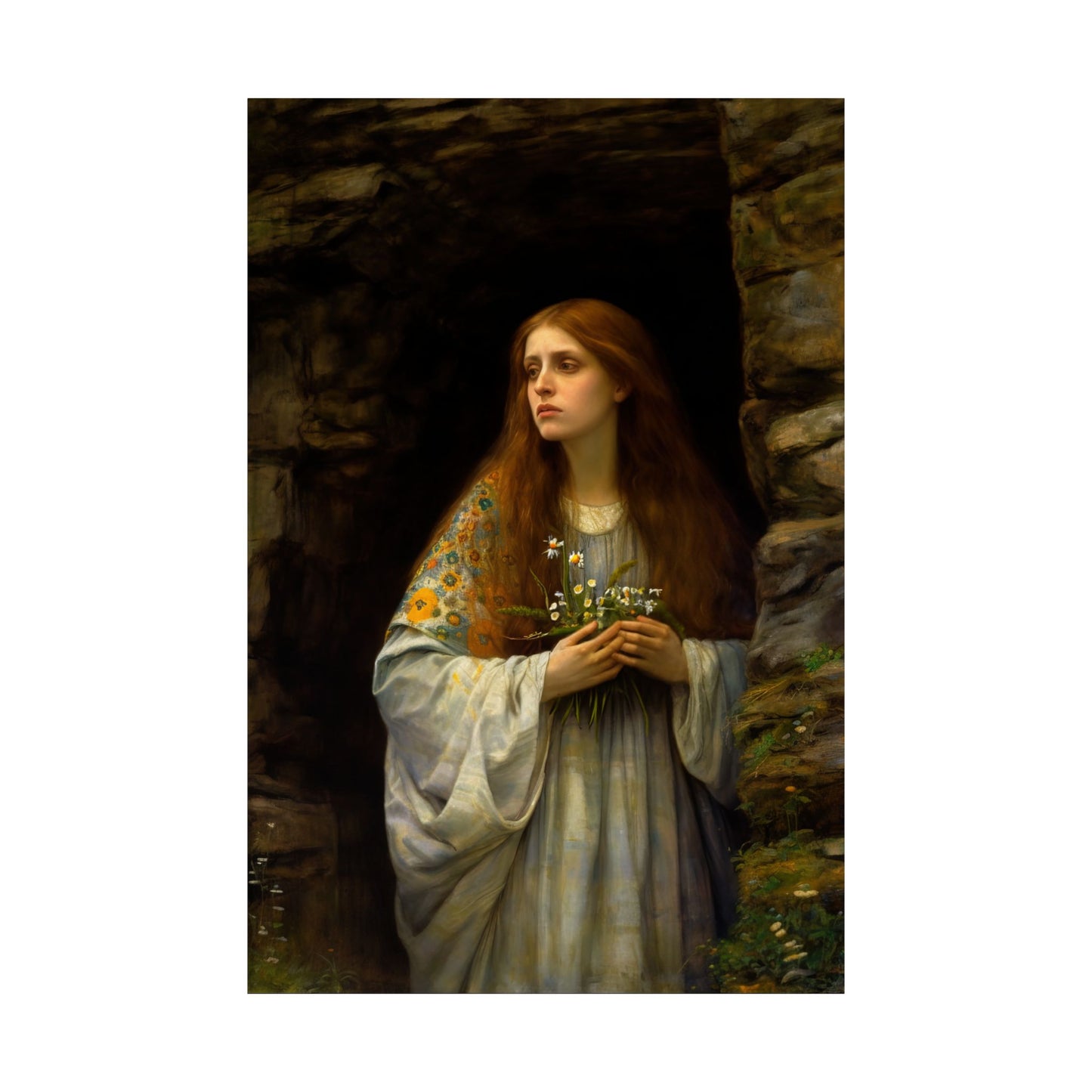 Saint Mary Magdalene : Witness to Resurrection Print - Sanctified Souls Print - Multiple Sizes - Premium Matte Vertical Posters
