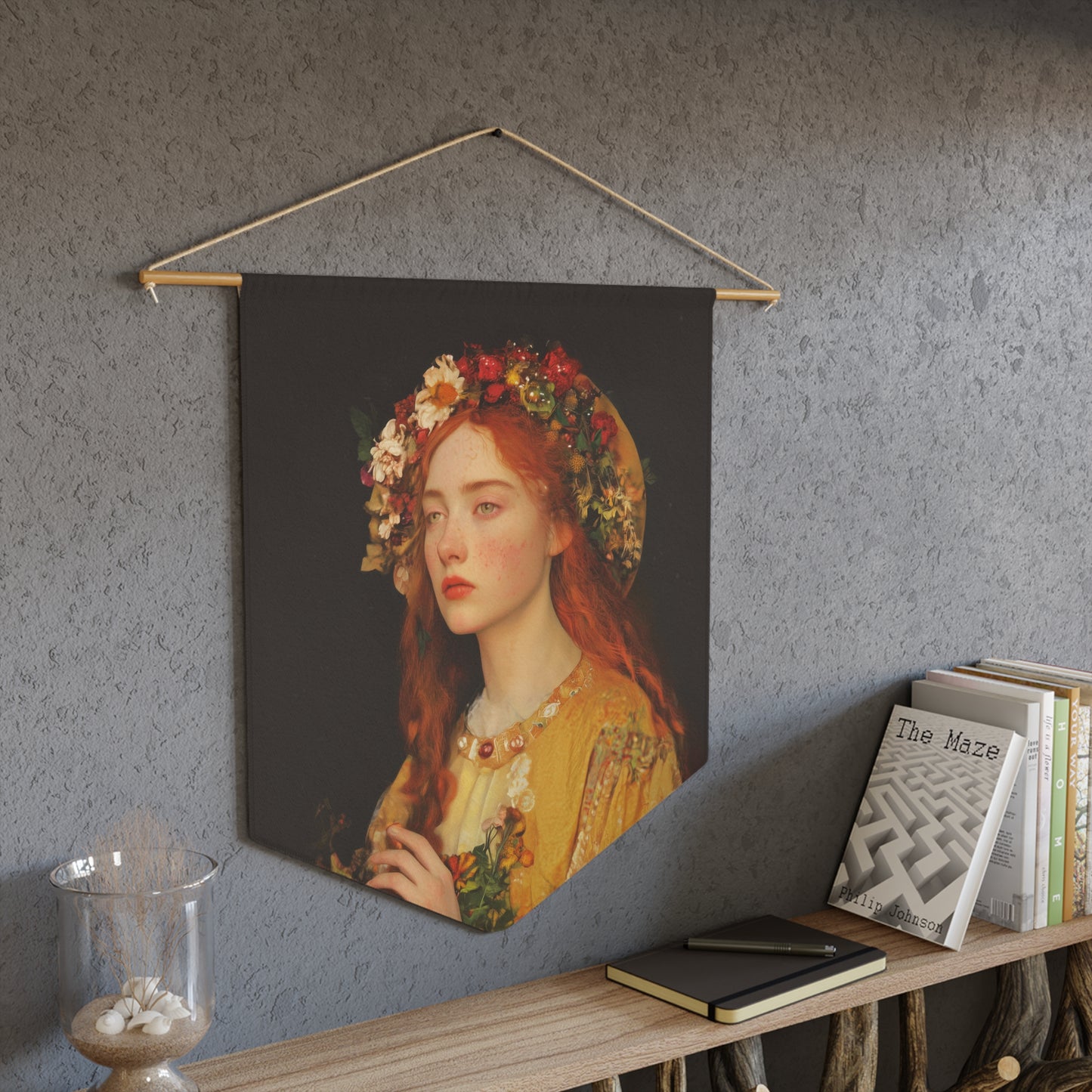 Radiance of Repentance - Mary Magdalene's Renewal Pennant / Banner / Wall Hanging - 18" x 21" - Catholic prayer Religious - Large