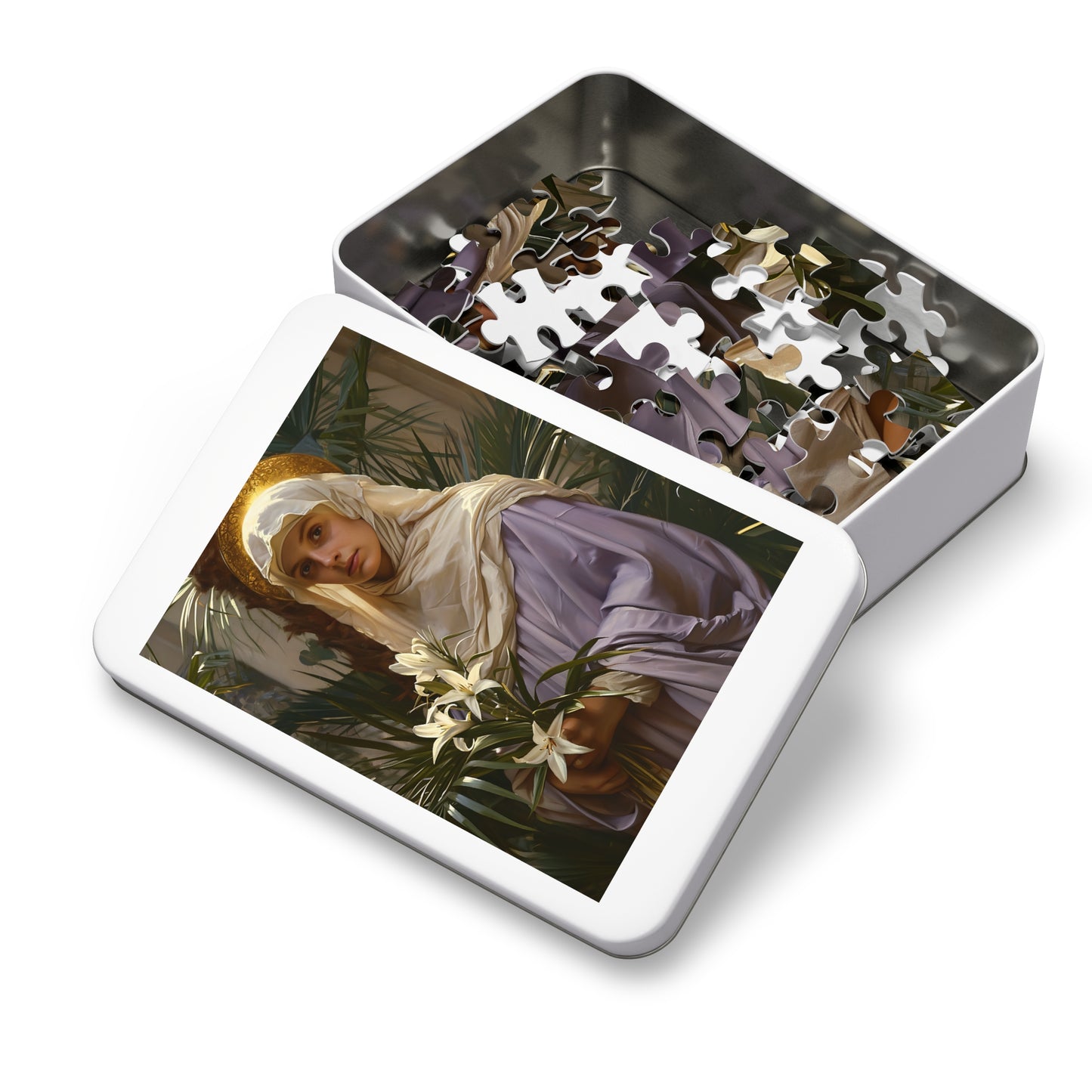 Saint Adele - Puzzle and Keepsake Tin - Religious Jigsaw Puzzle (30, 110, 252, 500,1000-Piece) - Religious Puzzle