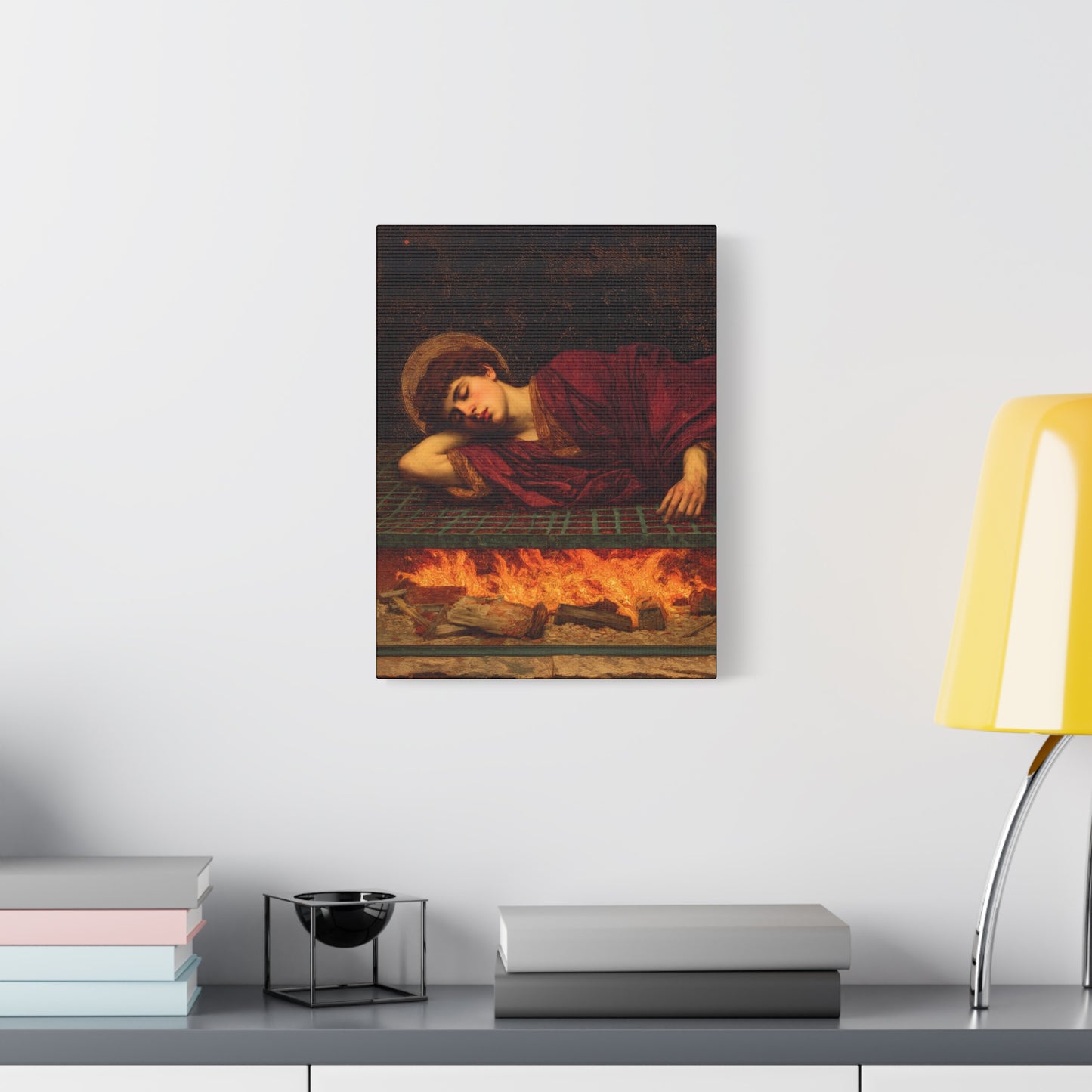 Saint Lawrence - Museum Wrapped Canvas - Sanctified Souls Print - Religious Art for your Home - Catholic Patron Saint Art