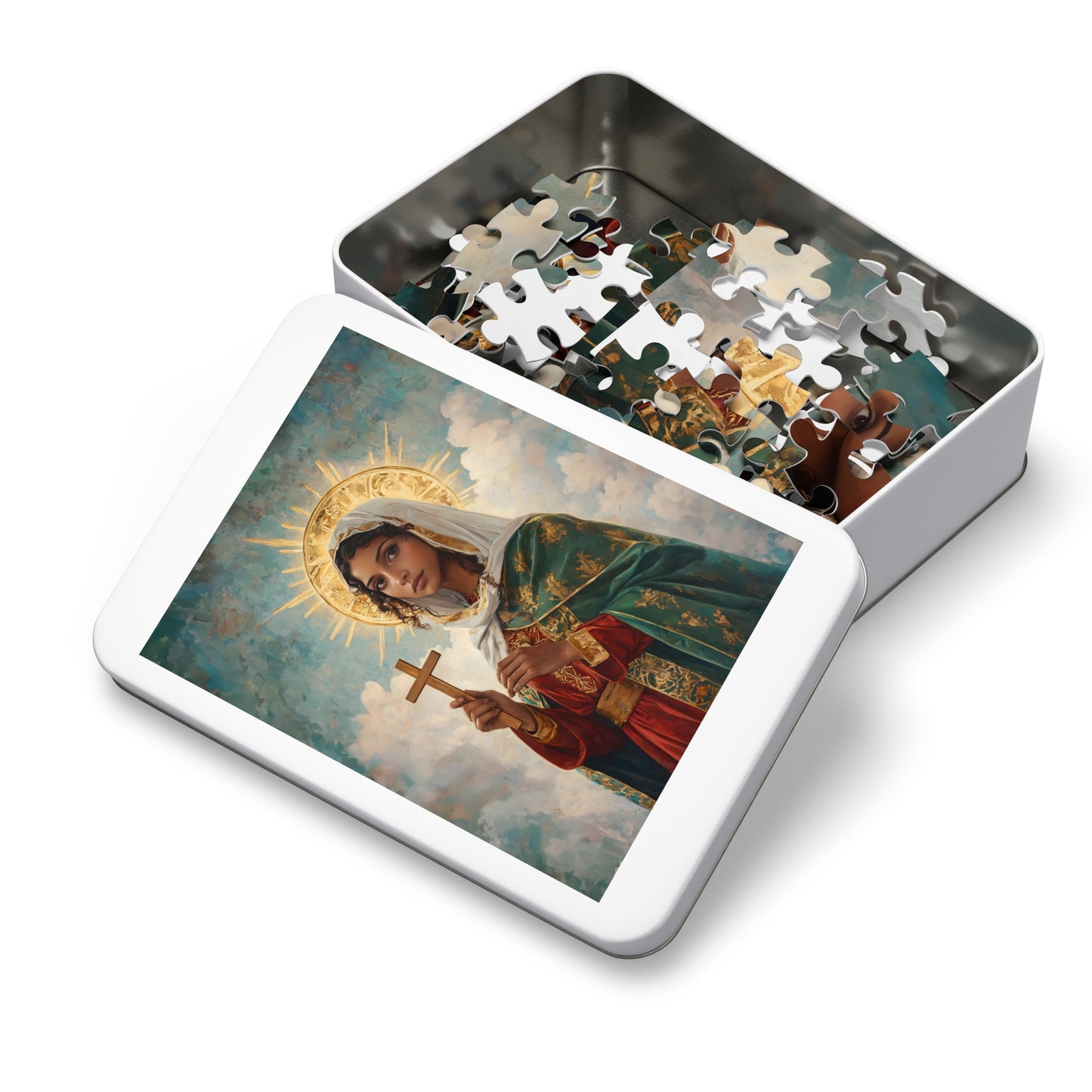 Saint Claudia - Puzzle and Keepsake Tin - Religious (30, 110, 252, 500,1000) - Religious Puzzle - Gifts for Catholic Families - Saints